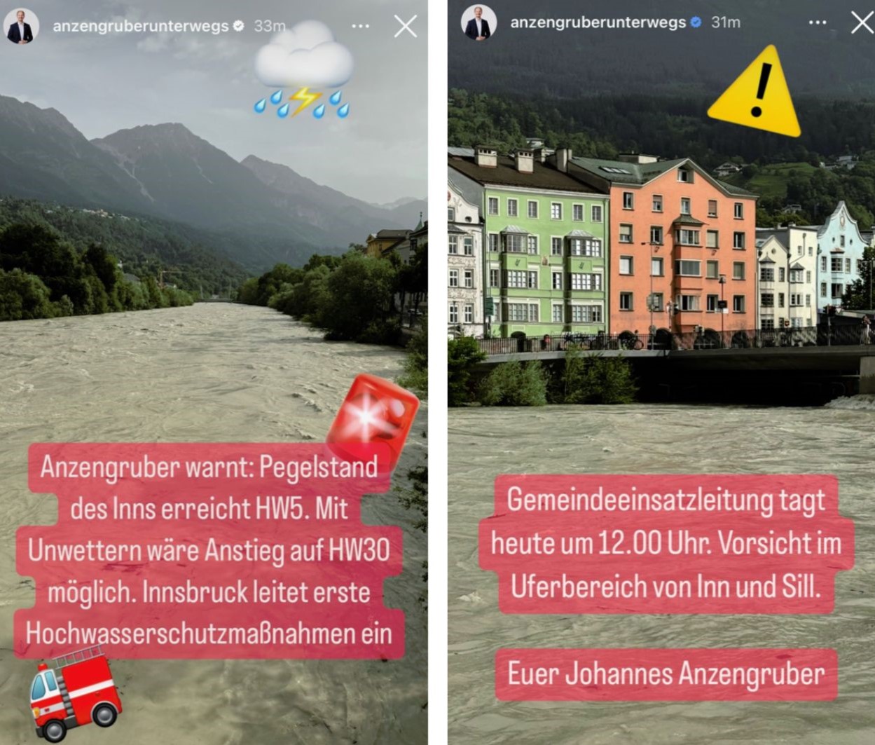 Johannes Anzengruber meldet sich auf Instagram zu Wort.  Johannes Anzengruber meldet sich auf Instagram zu Wort.