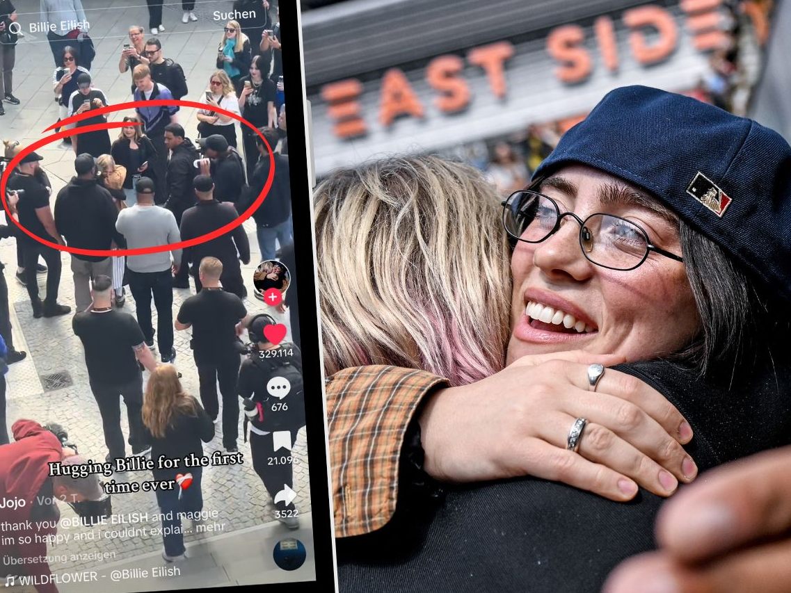 Emotionale Begegnung: Fan trifft Billie Eilish und kann seine Freude kaum in Worte fassen. Emotionale Begegnung: Fan trifft Billie Eilish und kann seine Freude kaum in Worte fassen.