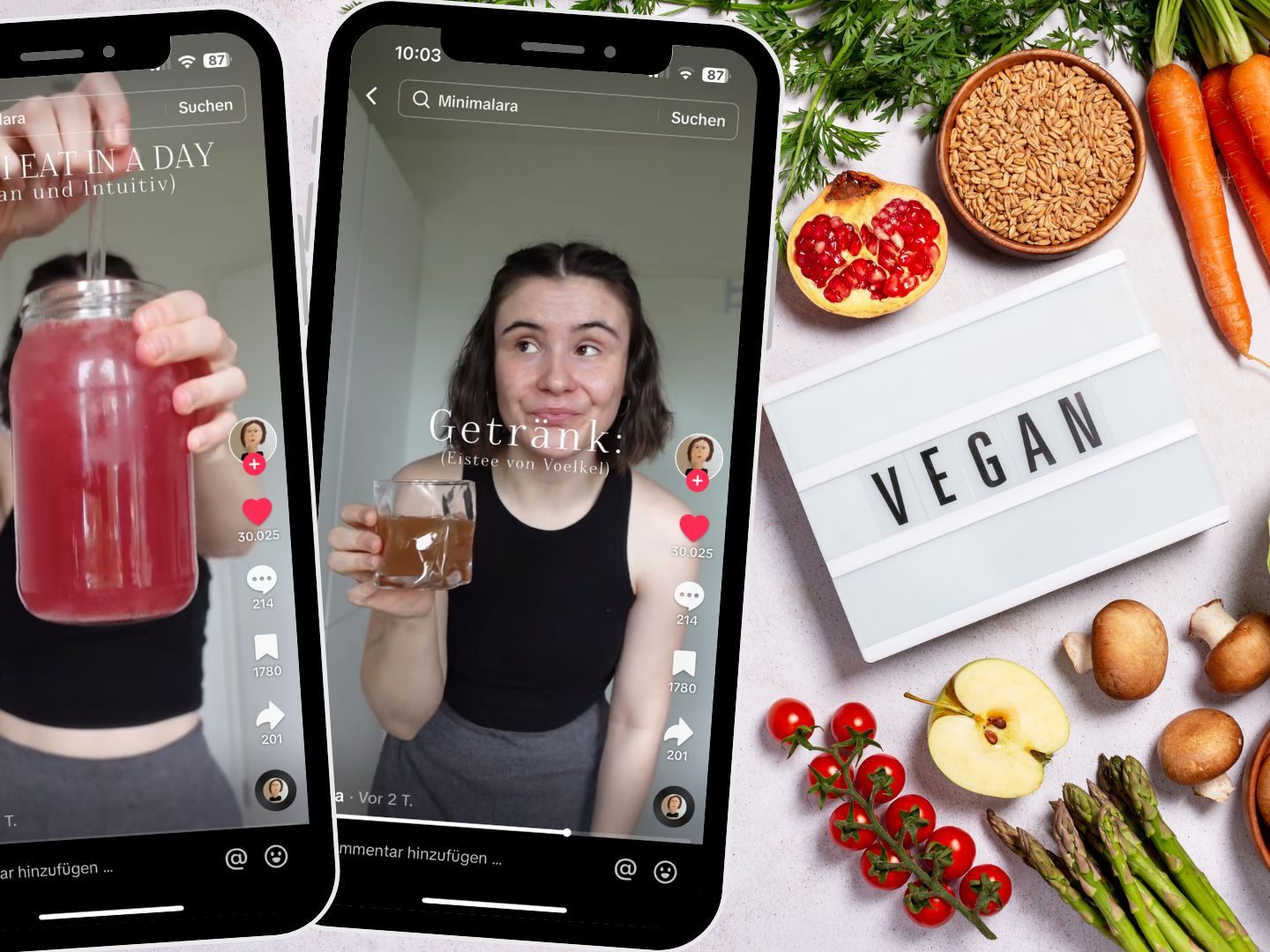 In einem neuen Video gibt Lara, eine junge Veganerin, einen detaillierten Einblick in ihre tägliche Ernährung. In einem neuen Video gibt Lara, eine junge Veganerin, einen detaillierten Einblick in ihre tägliche Ernährung.