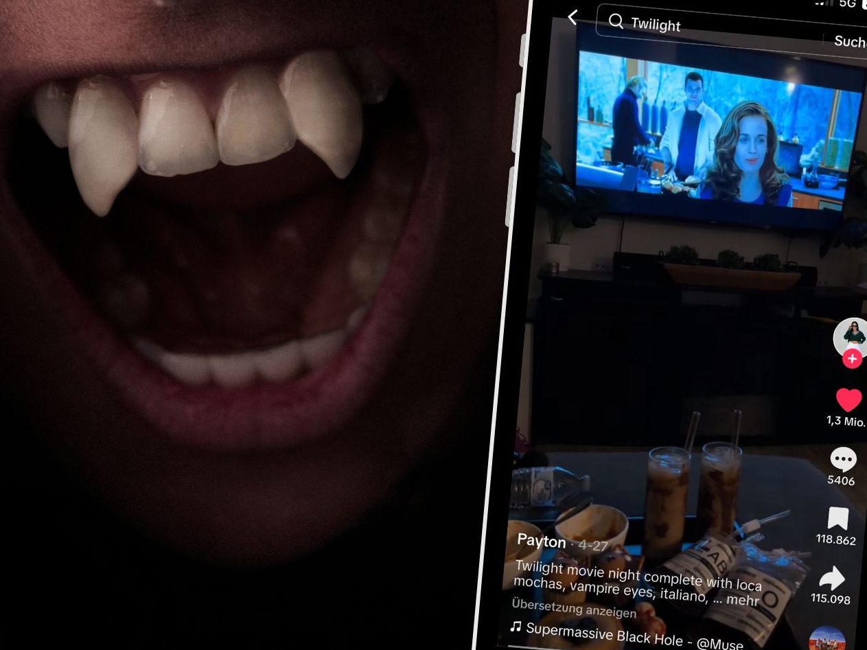 Eine Frau hat für ihren Freund einen besonderen Twilight-Filmabend vorbereitet und dafür einen kompletten Snackteller zusammengestellt. Eine Frau hat für ihren Freund einen besonderen Twilight-Filmabend vorbereitet und dafür einen kompletten Snackteller zusammengestellt.