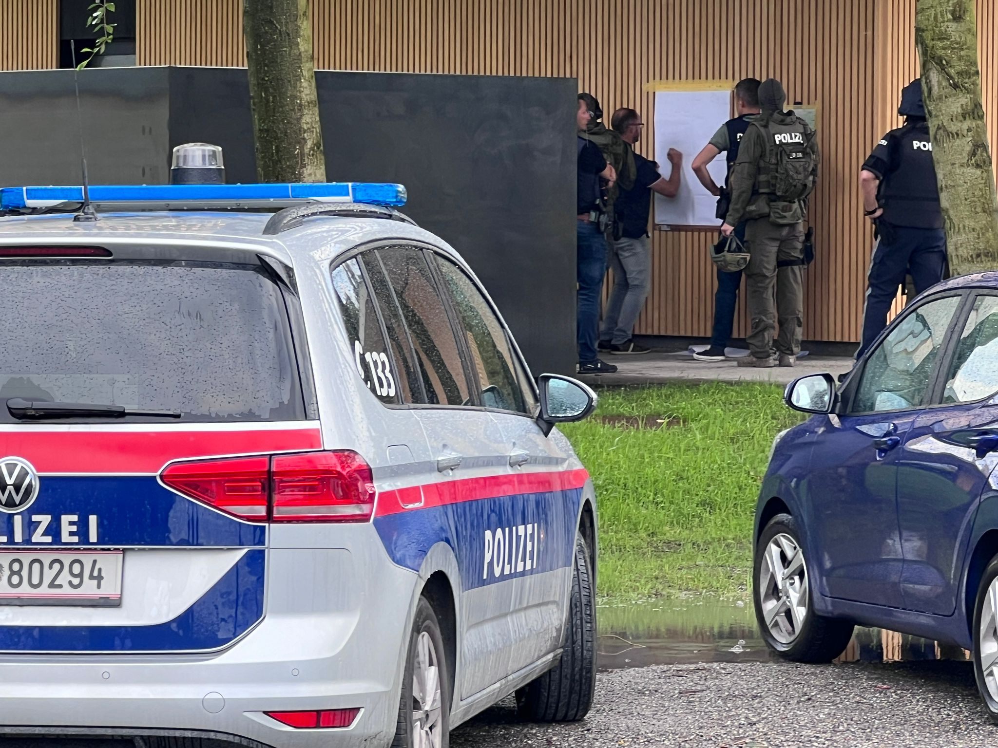 Großeinsatz der Polizei in Lustenau Großeinsatz der Polizei in Lustenau
