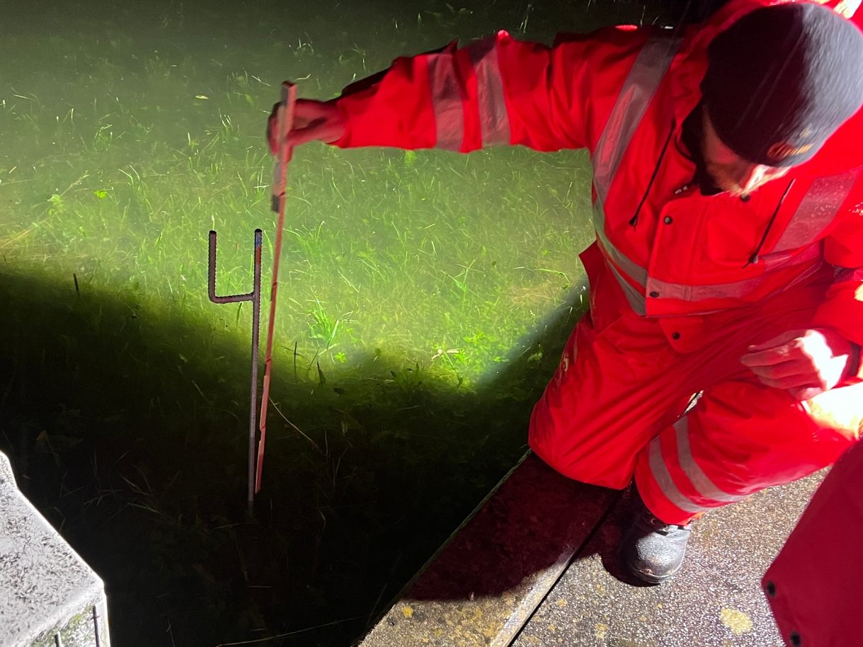 In Hörbranz wurde eine Wiese etwa einen Meter überflutet.