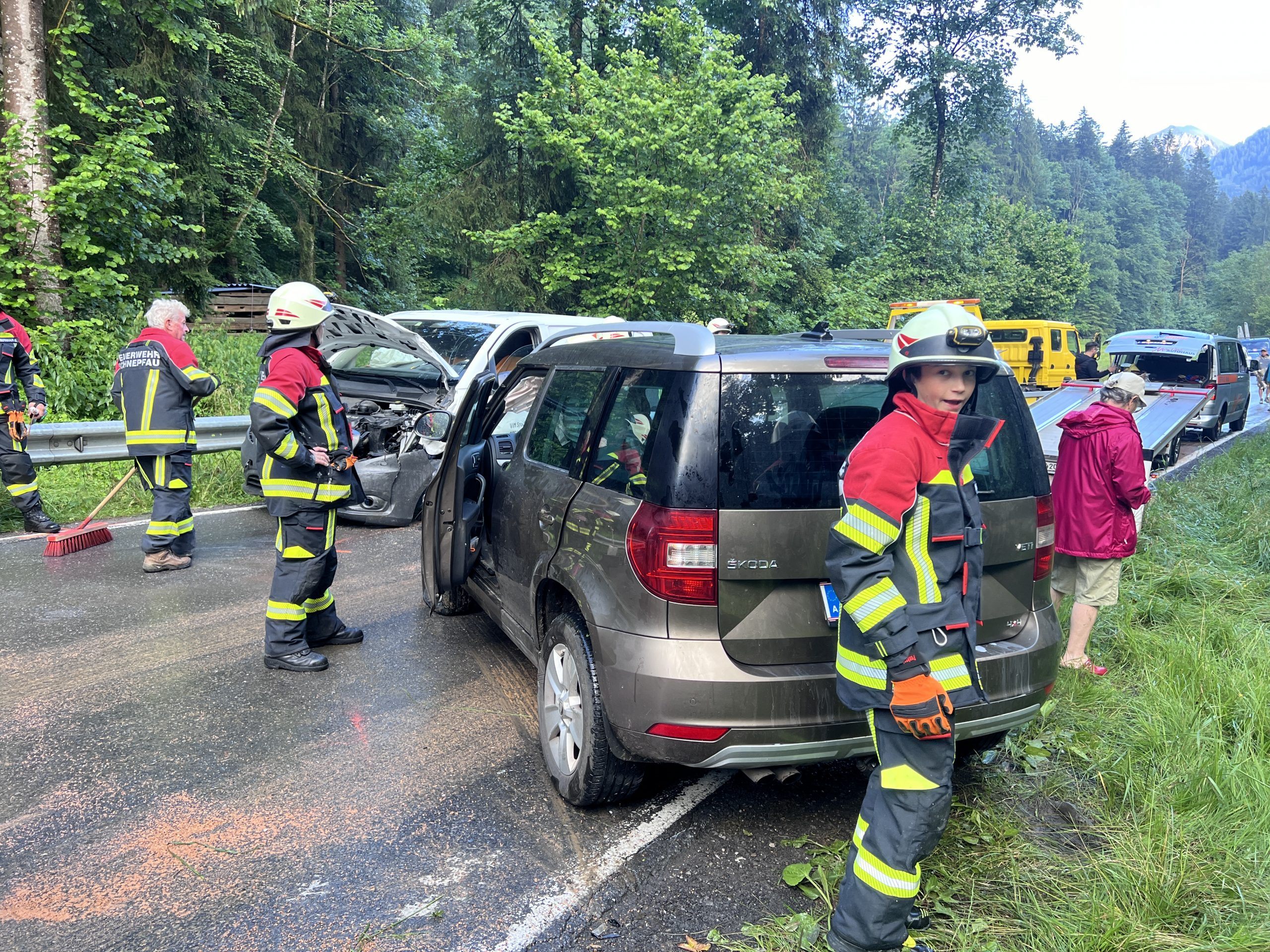 Unfall auf der L200 bei Schnepfau