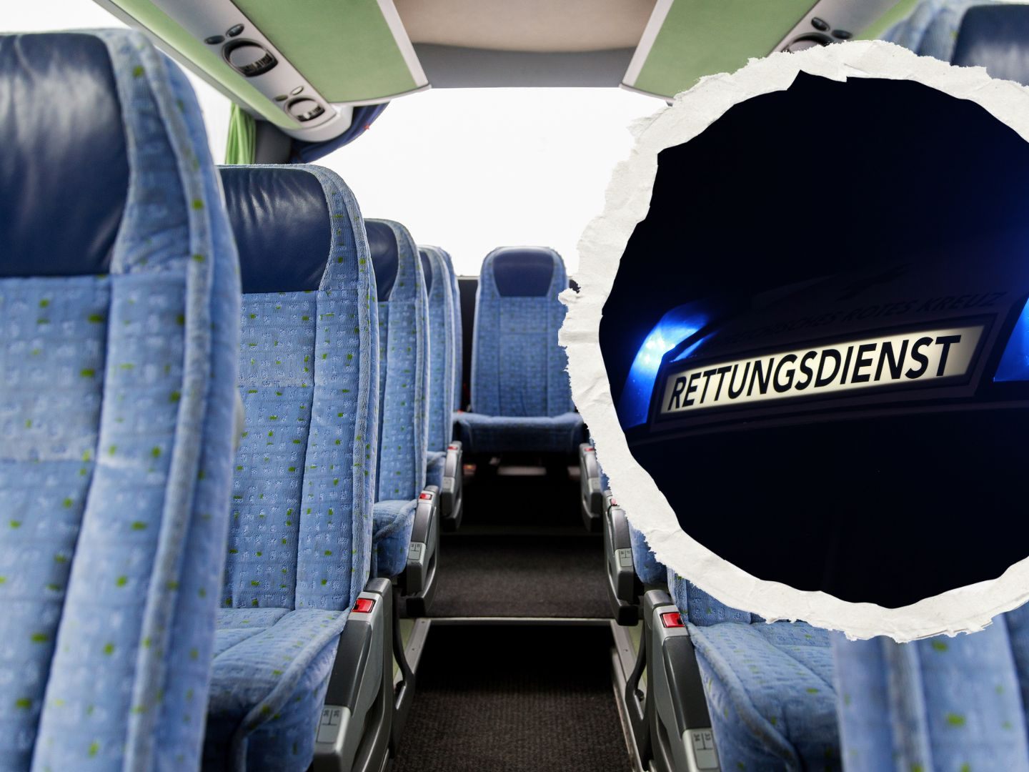 Bus mit 20 Fahrgästen touchierte Schwerfahrzeug seitlich - Ein Passagier durch Glassplitter verletzt