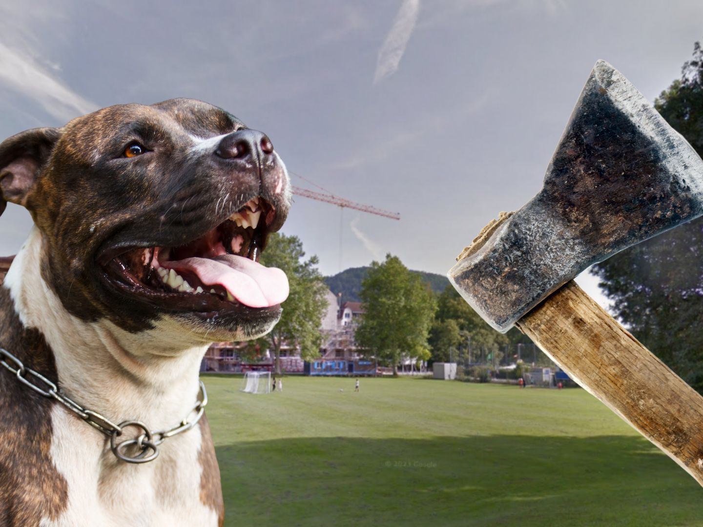 Der Pitbull wurde schwer verletzt und verstarb auf dem Weg zum Tierarzt