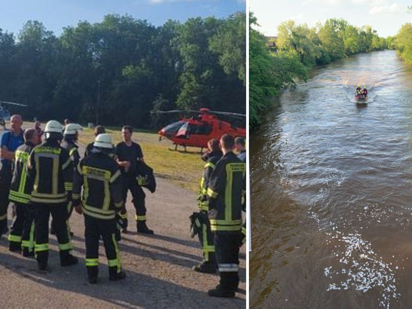 Die Einsatzkräfte konnten die Frau aus dem Fluss retten. Die Einsatzkräfte konnten die Frau aus dem Fluss retten.