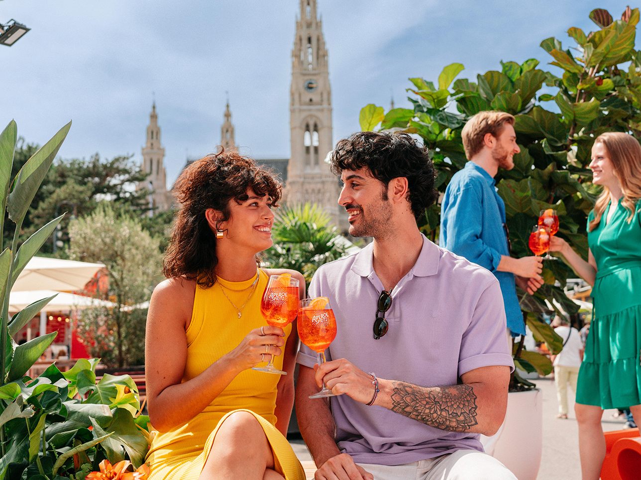 Urlaubsfeeling am Film Festival auf dem Wiener Rathausplatz.