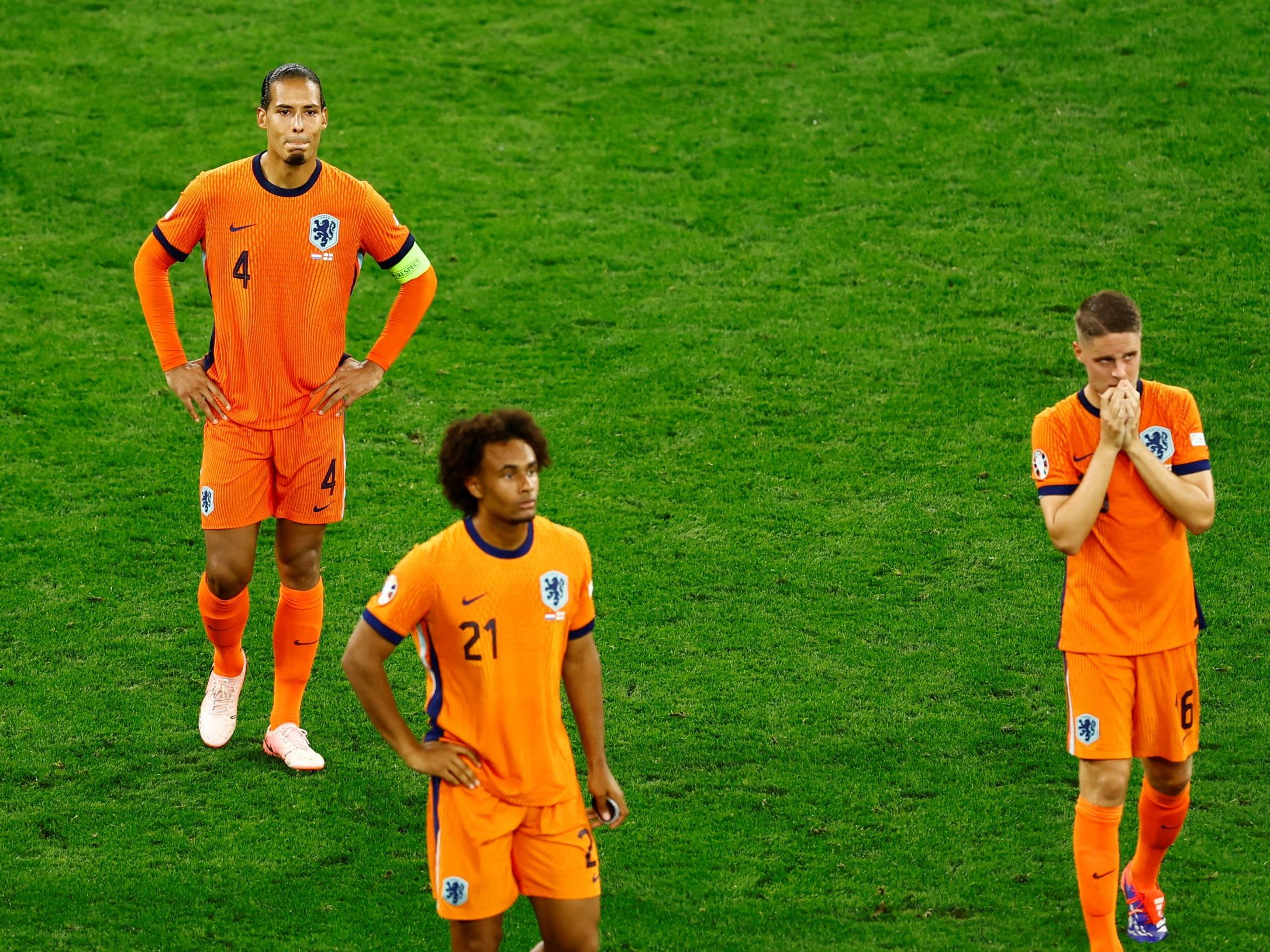 Für die Niederländer war das Spiel gegen England die letzte Partie, denn bei der Fußball-EM gibt es kein Spiel um Platz drei.