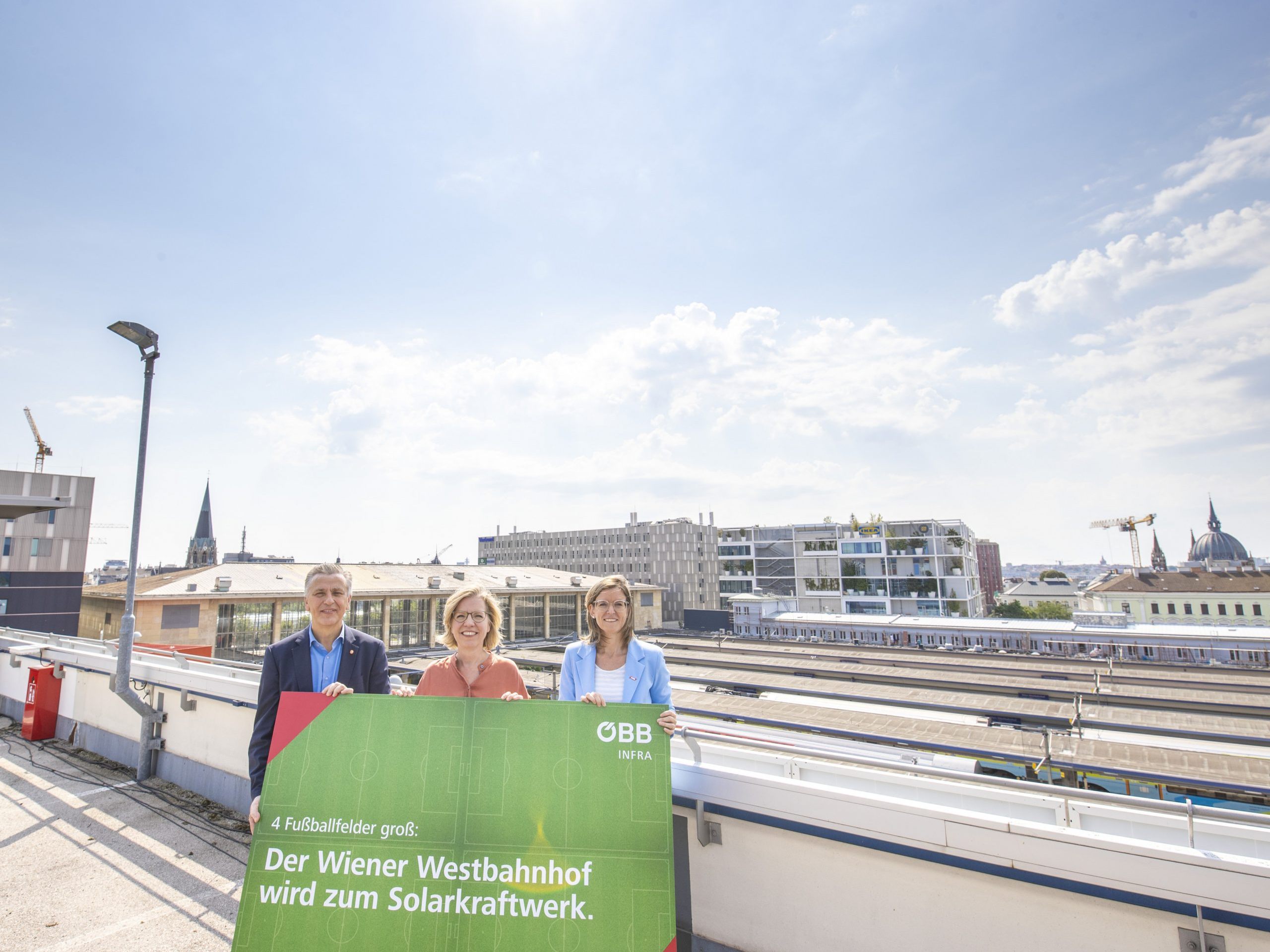 Inbetriebnahme der Westbahnhof-Photovoltaikanlage 2030 geplant.