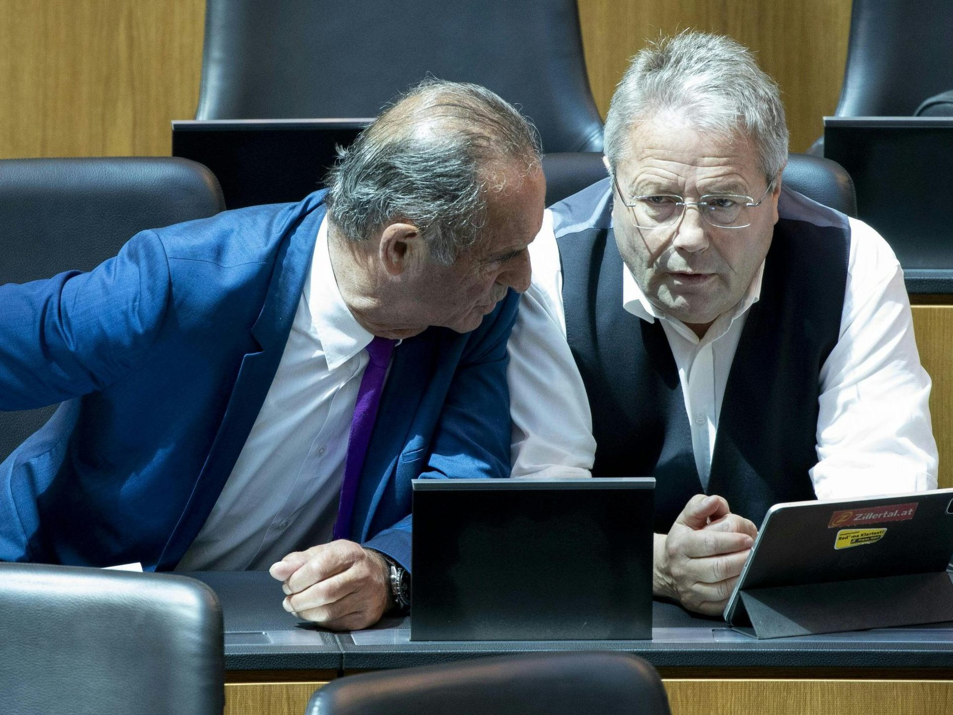 Seilbahner Franz Hörl (r) sitzt nach der NR-Wahl nicht mehr im Hohen Haus.