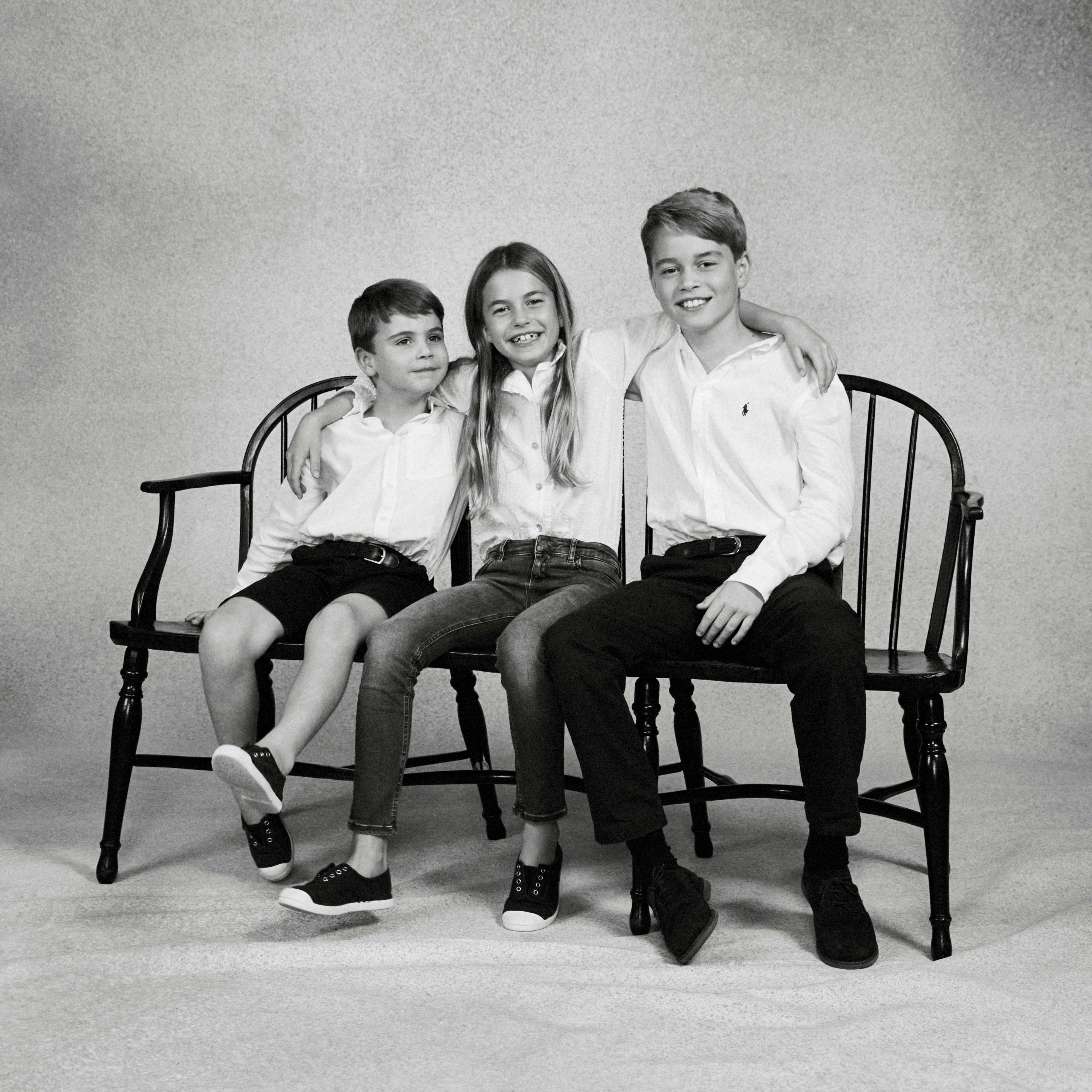 Prince Louis, Princess Charlotte und Prince George Prince Louis, Princess Charlotte und Prince George
