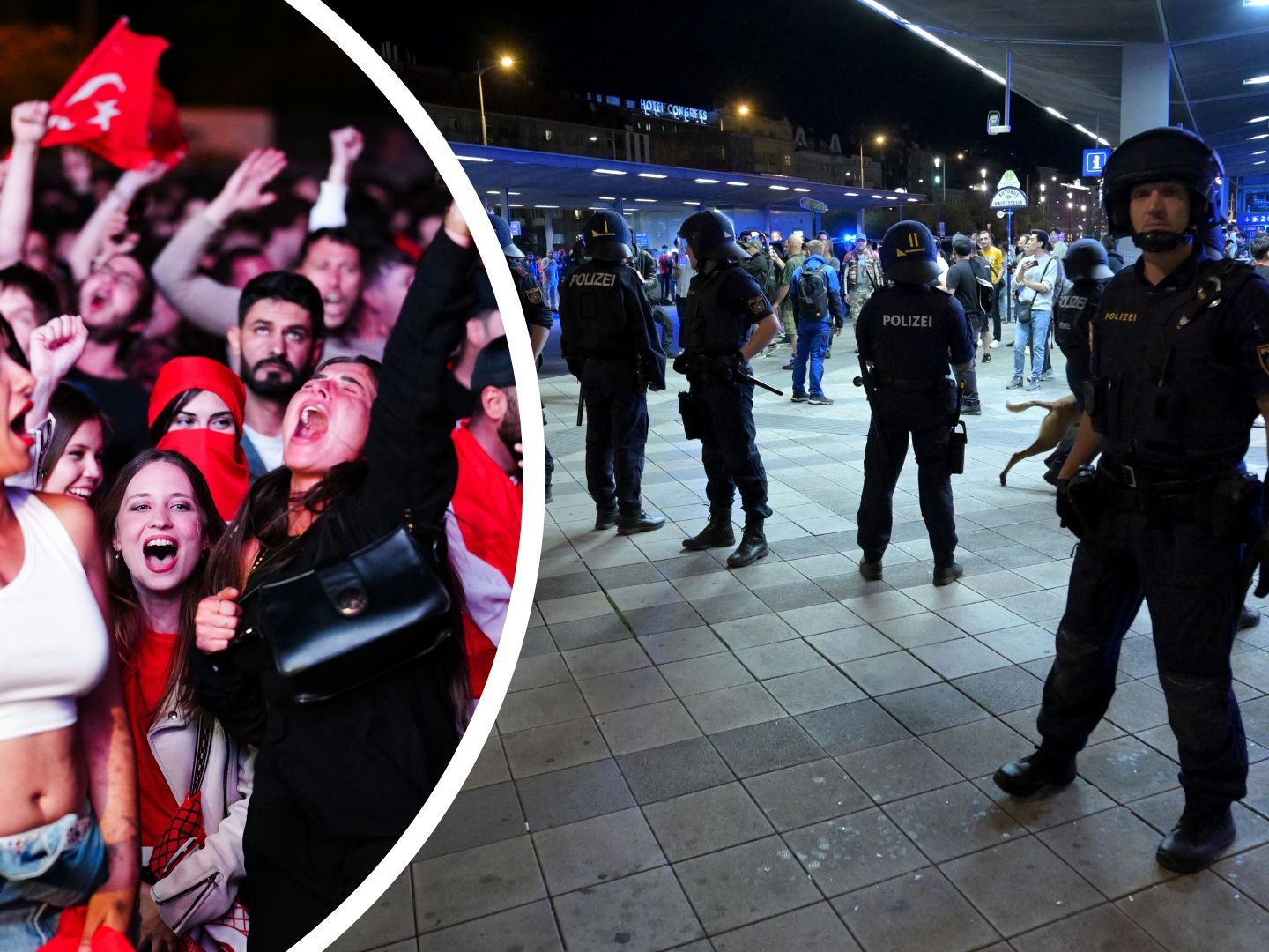 Die Polizei sprach von einer "relativ ruhiger Lage" bei den Siegesfeiern.