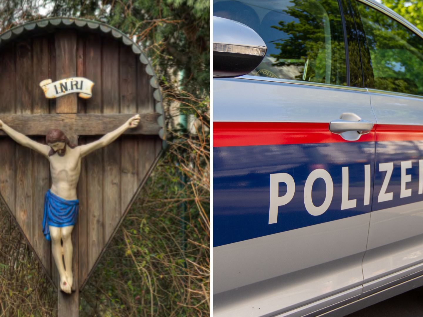 Die Polizei bittet um Hinweise zum Diebstahl der Jesusfigur. Die Polizei bittet um Hinweise zum Diebstahl der Jesusfigur.