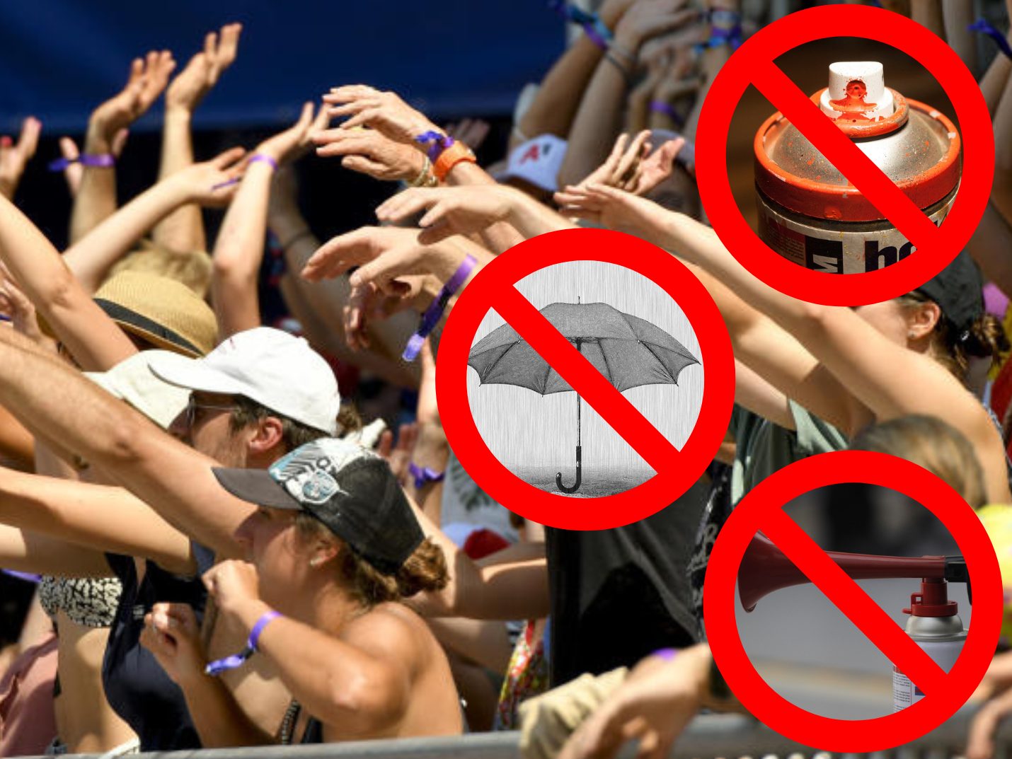 Regenschirme, Spraydosen und Waffen sind beim A1 Beach Pro Vienna 2024 verboten. Regenschirme, Spraydosen und Waffen sind beim A1 Beach Pro Vienna 2024 verboten.