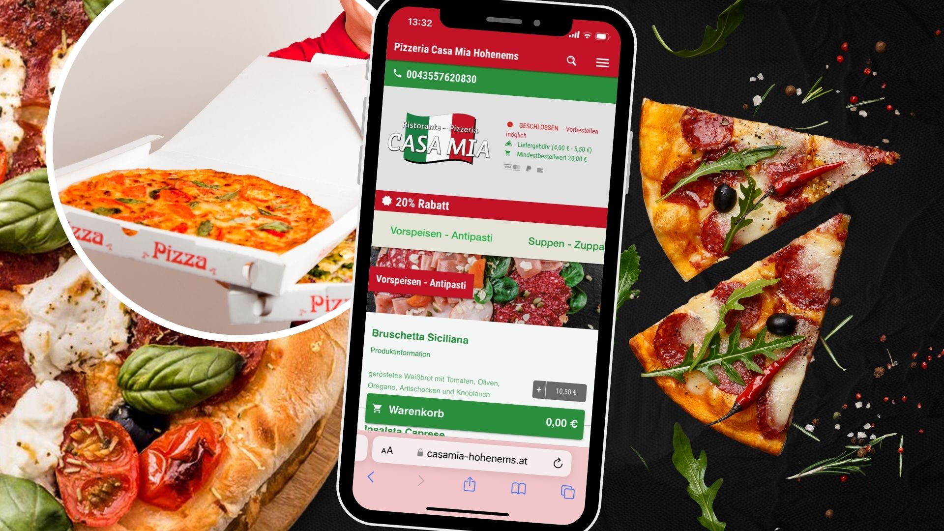 Die Pizzeria Casa Mia besticht durch ihre Vielfalt an italienischen Delikatessen. Die Pizzeria Casa Mia besticht durch ihre Vielfalt an italienischen Delikatessen.