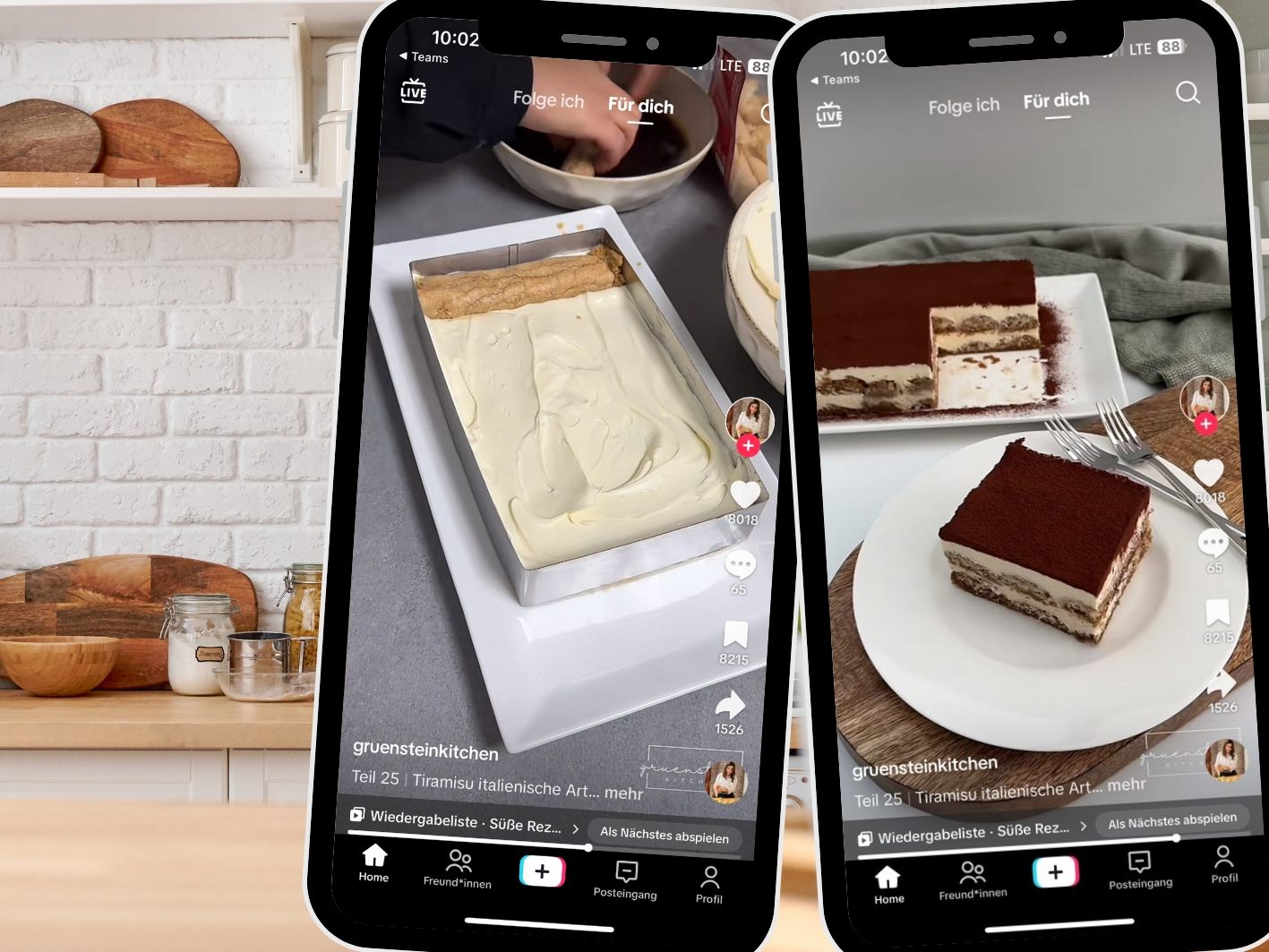Ein traditionelles Tiramisu, zubereitet nach italienischer Art, in Gläsern serviert. Ein traditionelles Tiramisu, zubereitet nach italienischer Art, in Gläsern serviert.