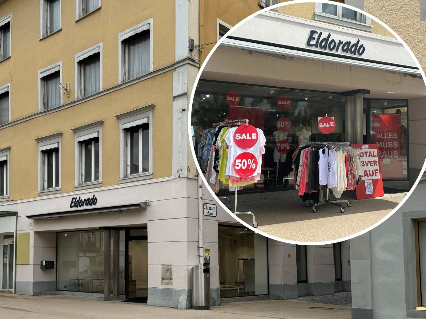 Was passiert nach der Schließung des Modegeschäfts Eldorado mit dem Lokal?