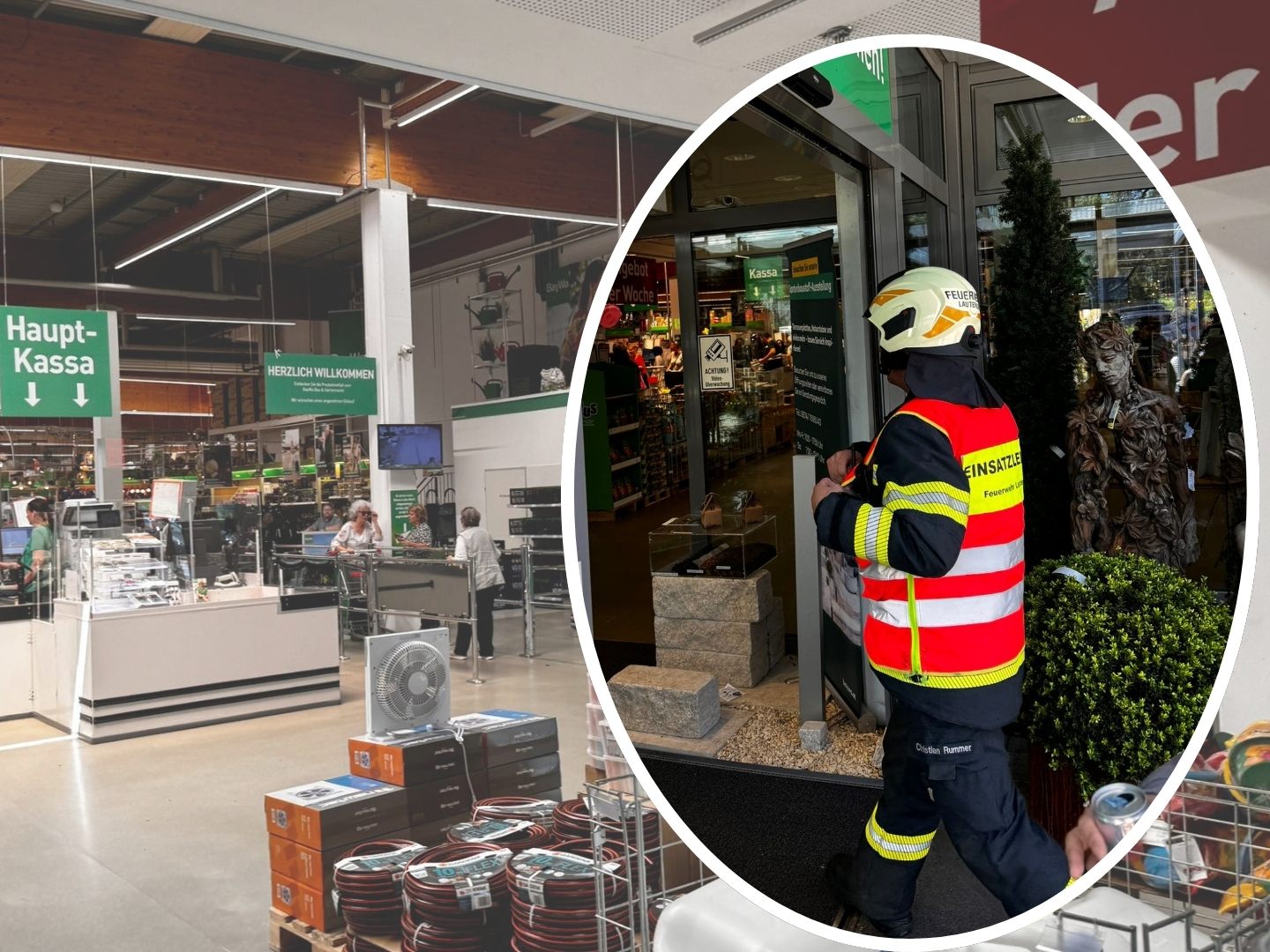 Fehlalarm im Baywa Lauterach