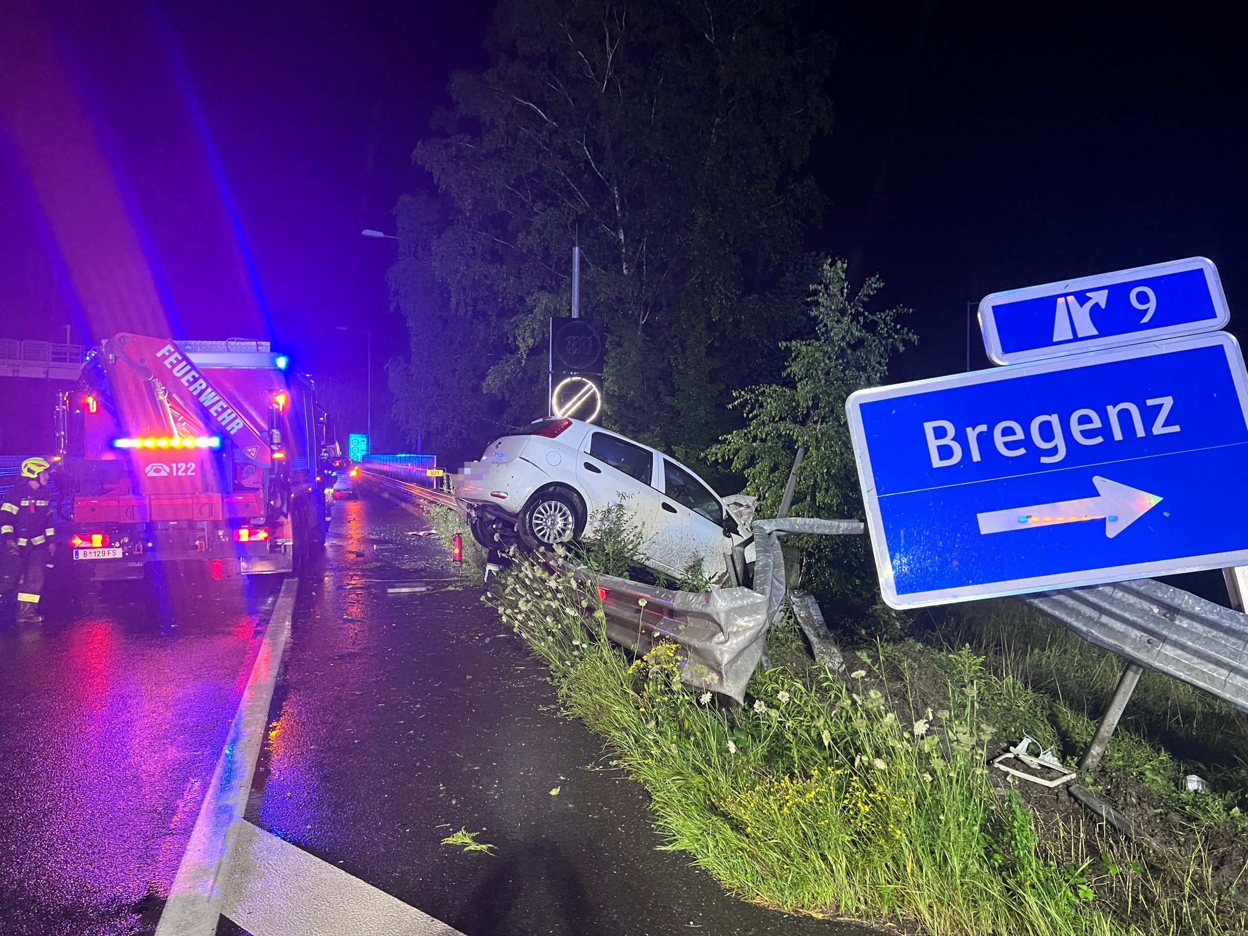 Schwerer Unfall auf der A14.