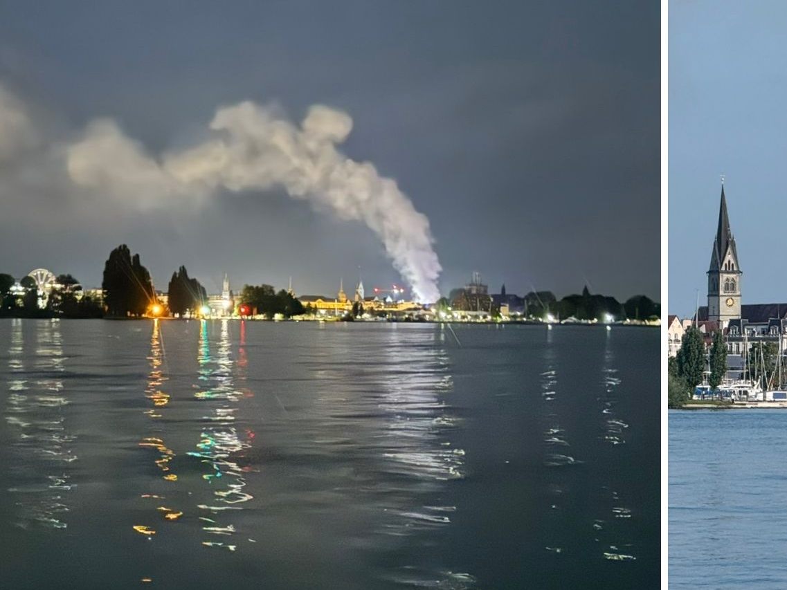 In der Konstanzer Altstadt brach in der Nacht ein Feuer aus.