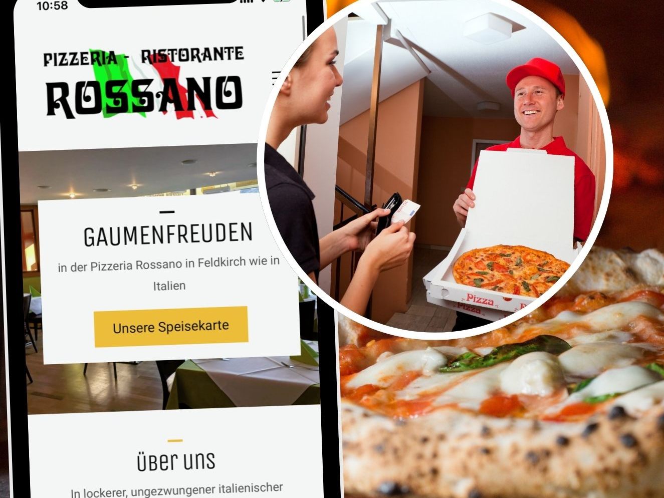 Die Feldkircher Pizzeria Rossano hat sich einen exzellenten Ruf mit ihrem klaren kulinarischen Profil erarbeitet. Die Feldkircher Pizzeria Rossano hat sich einen exzellenten Ruf mit ihrem klaren kulinarischen Profil erarbeitet.