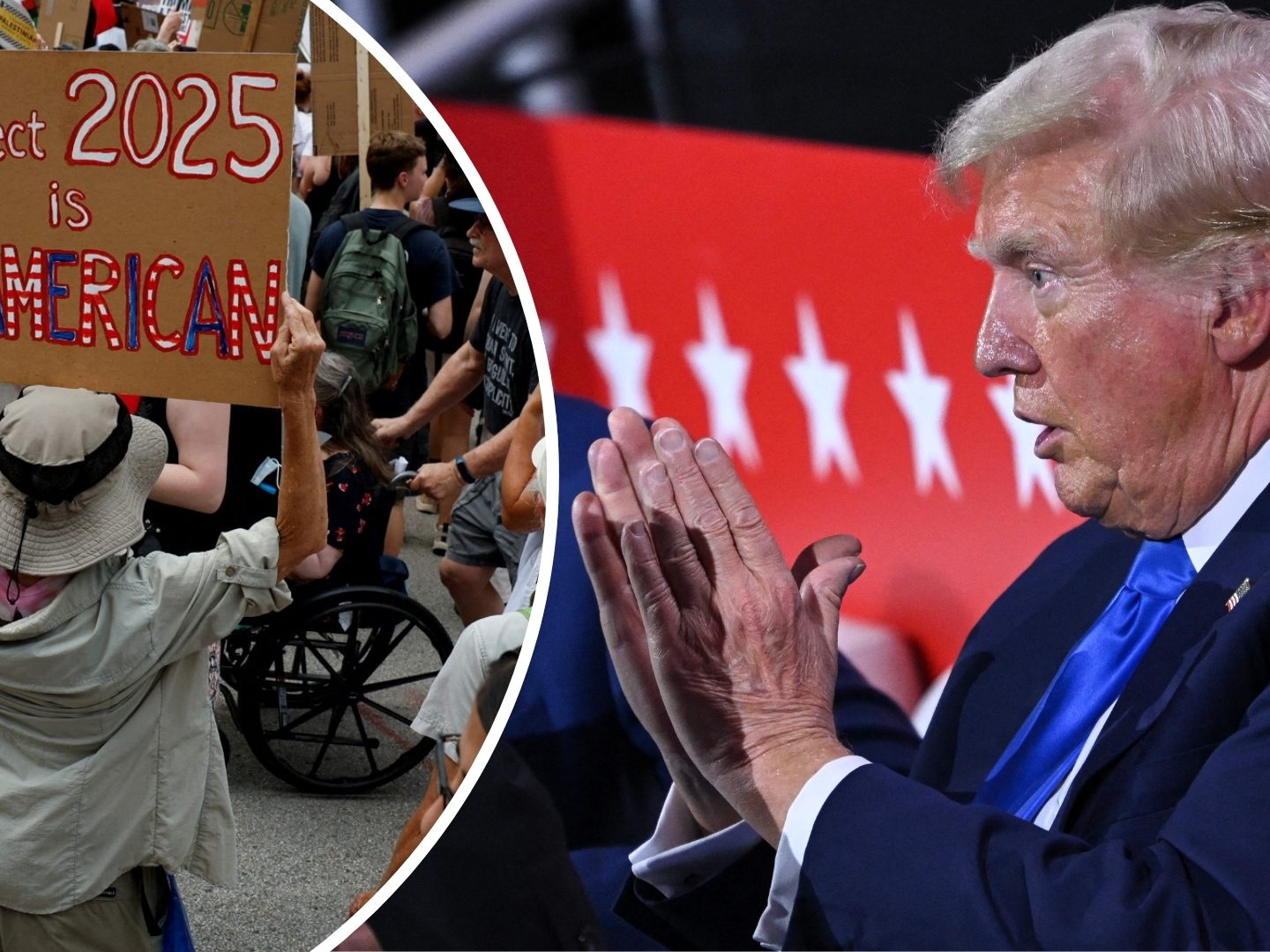 "Project 2025" - Radikaler Politik-Entwurf für den nächsten republikanischen Präsidenten, maßgeschneidert auf Donald Trump.