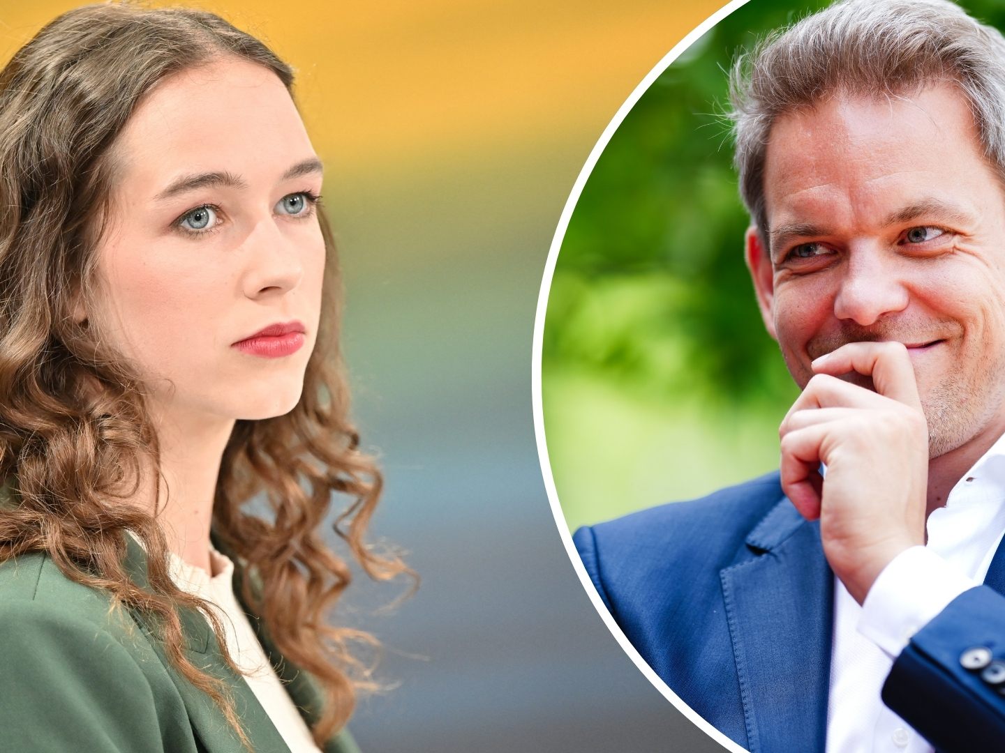 Lena Schilling (l.) hat zugegeben ORF-Journalist Martin Thür (r.) überhaupt nicht zu kennen. Lena Schilling (l.) hat zugegeben ORF-Journalist Martin Thür (r.) überhaupt nicht zu kennen.
