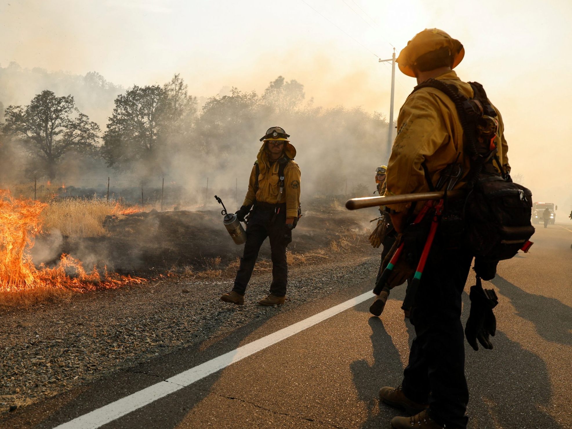 Der Waldbrand in Kalifornien tobt weiter. Der Waldbrand in Kalifornien tobt weiter.