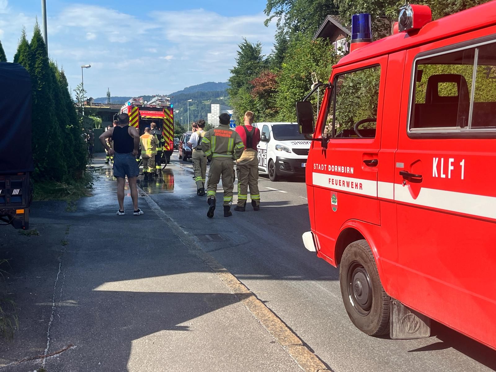 Einsatz für die Feuerwehr in Dornbirn.