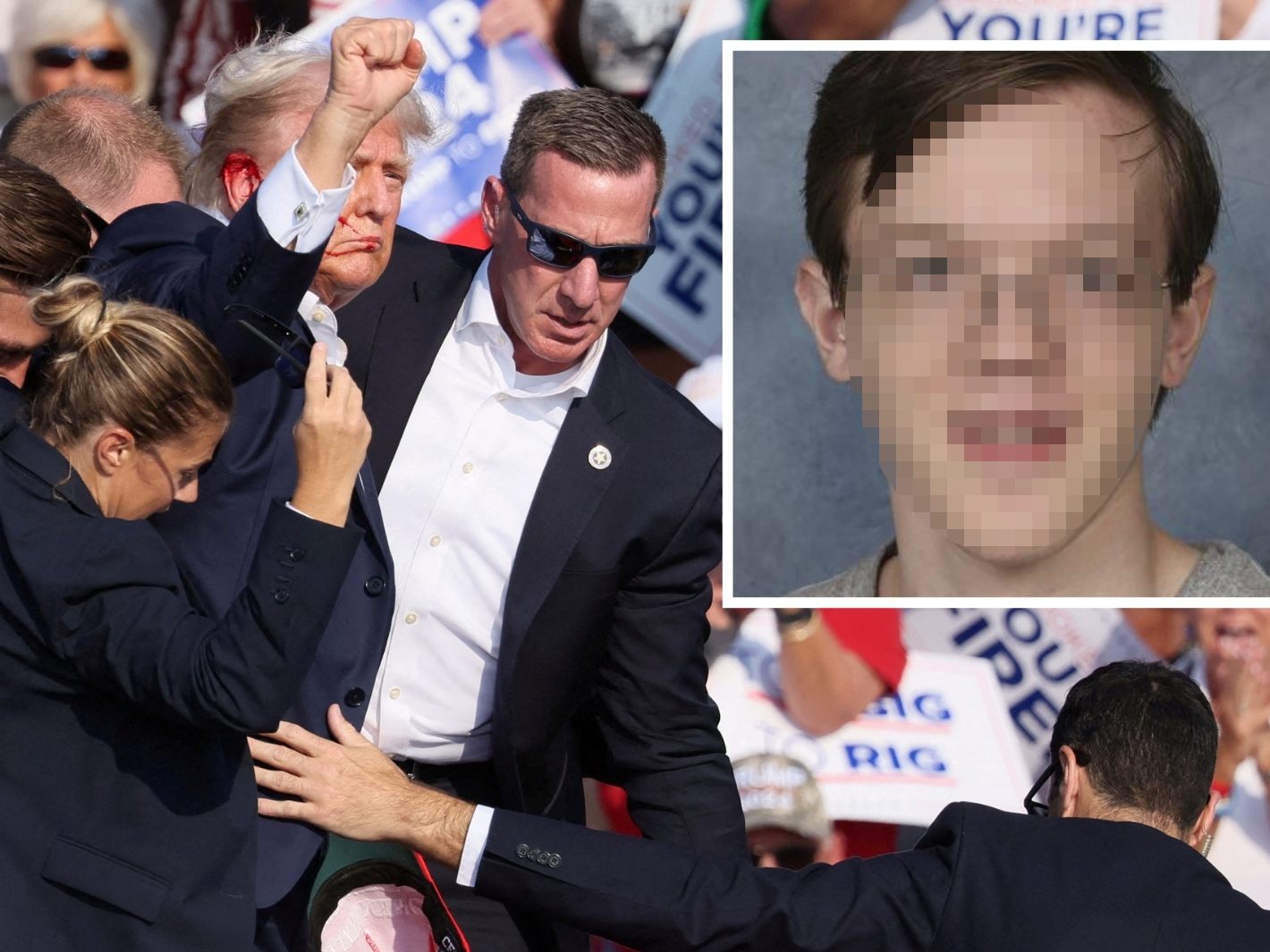 Trump-Schütze hat laut FBI nach Kennedy-Mörder im Netz gesucht. Trump-Schütze hat laut FBI nach Kennedy-Mörder im Netz gesucht.