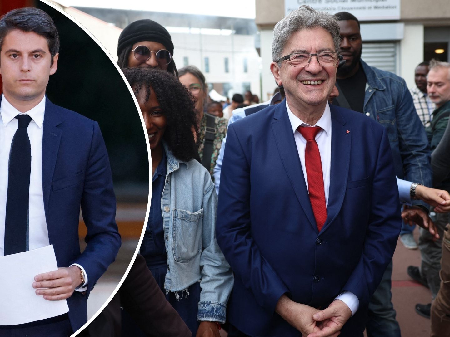Premier Attal kündigt Rücktritt an - Linke vorne. Premier Attal kündigt Rücktritt an - Linke vorne.