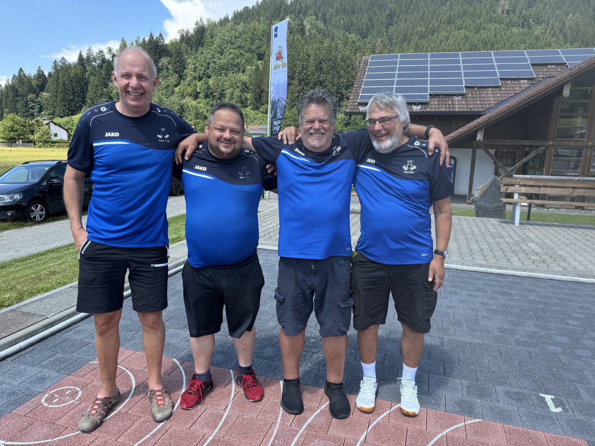 vlnr. Hans Zimmermann, Martin Liebminger, Puntigam Albert, Wallis Gerhard