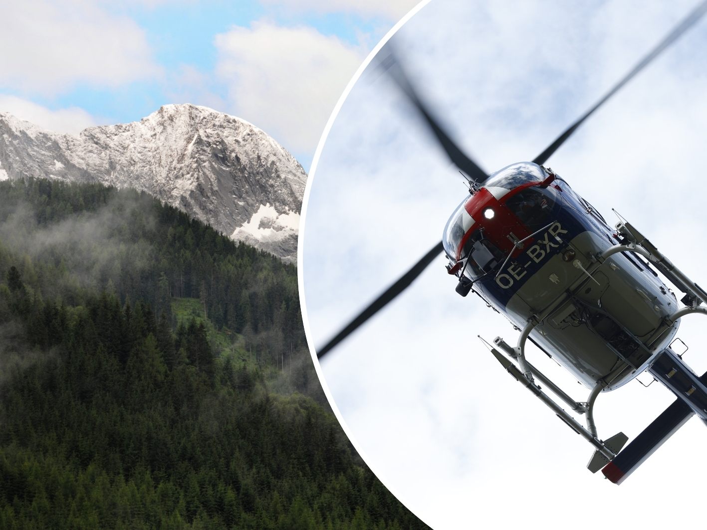 Die erschöpfte Gruppe setzte einen Notruf ab und wurde von einem Polizeihubschrauber geborgen. (Symbolbid) Die erschöpfte Gruppe setzte einen Notruf ab und wurde von einem Polizeihubschrauber geborgen. (Symbolbid)
