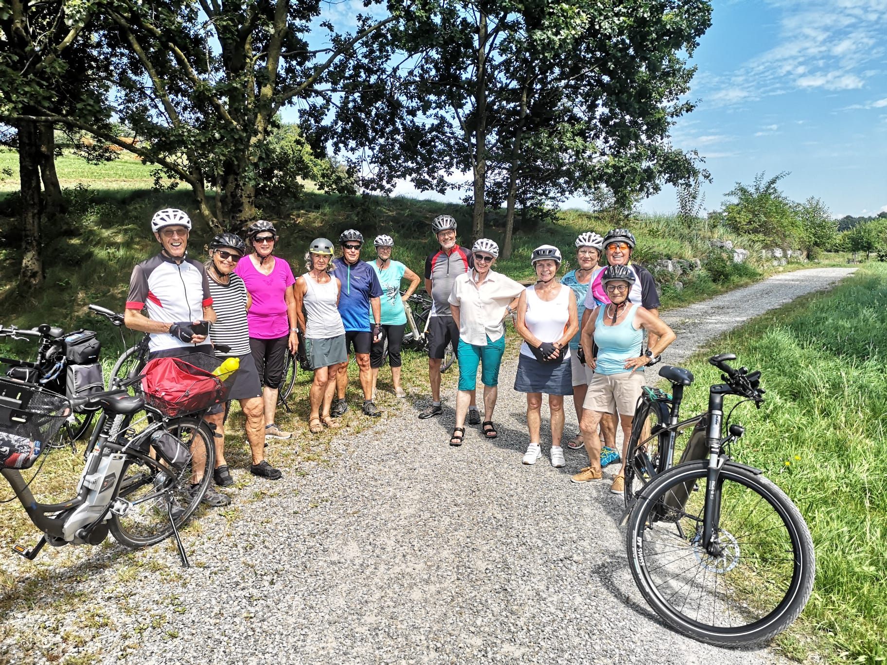 Die Radler:innen der OG Bregenz auf der "Wasserburger Schmugglertour"