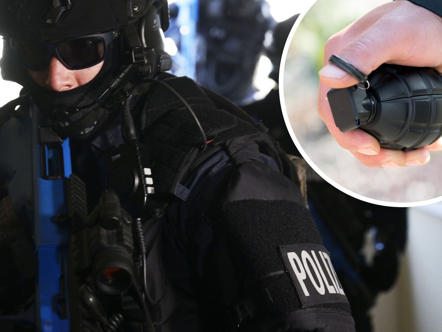 Bei dem Einsatz wurden tatsächlich zwei Handgranaten sichergestellt