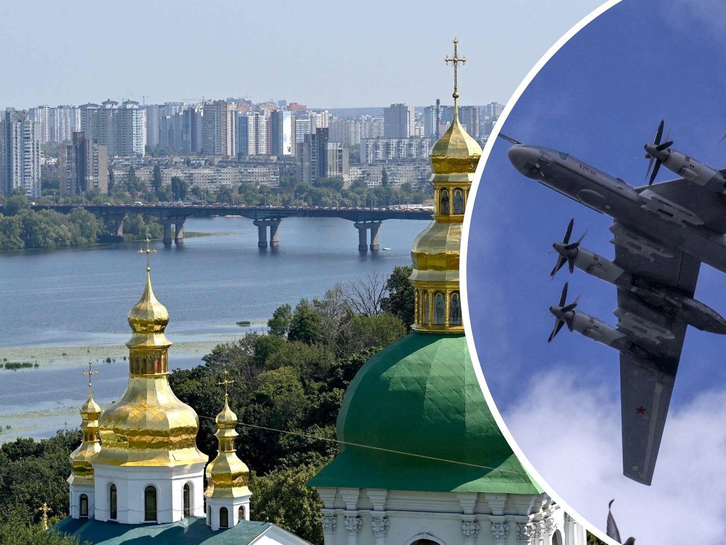 Wieder schickt Putin Bomber vom Typ Tu-95ms (Bild rechts) gegen die Ukraine.
