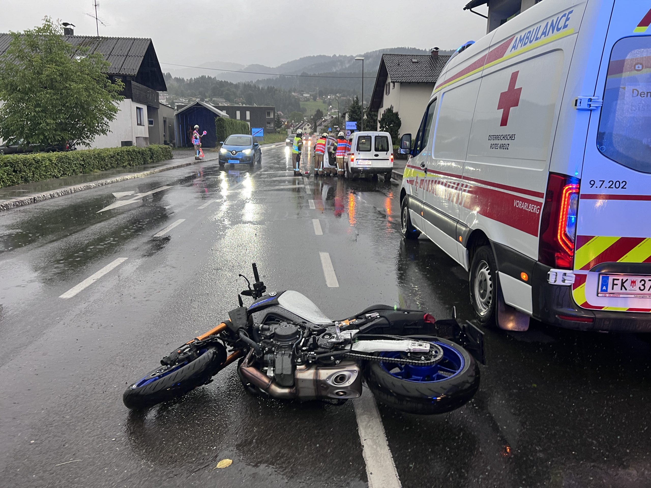 Einsatz nach Unfall in Wolfurt