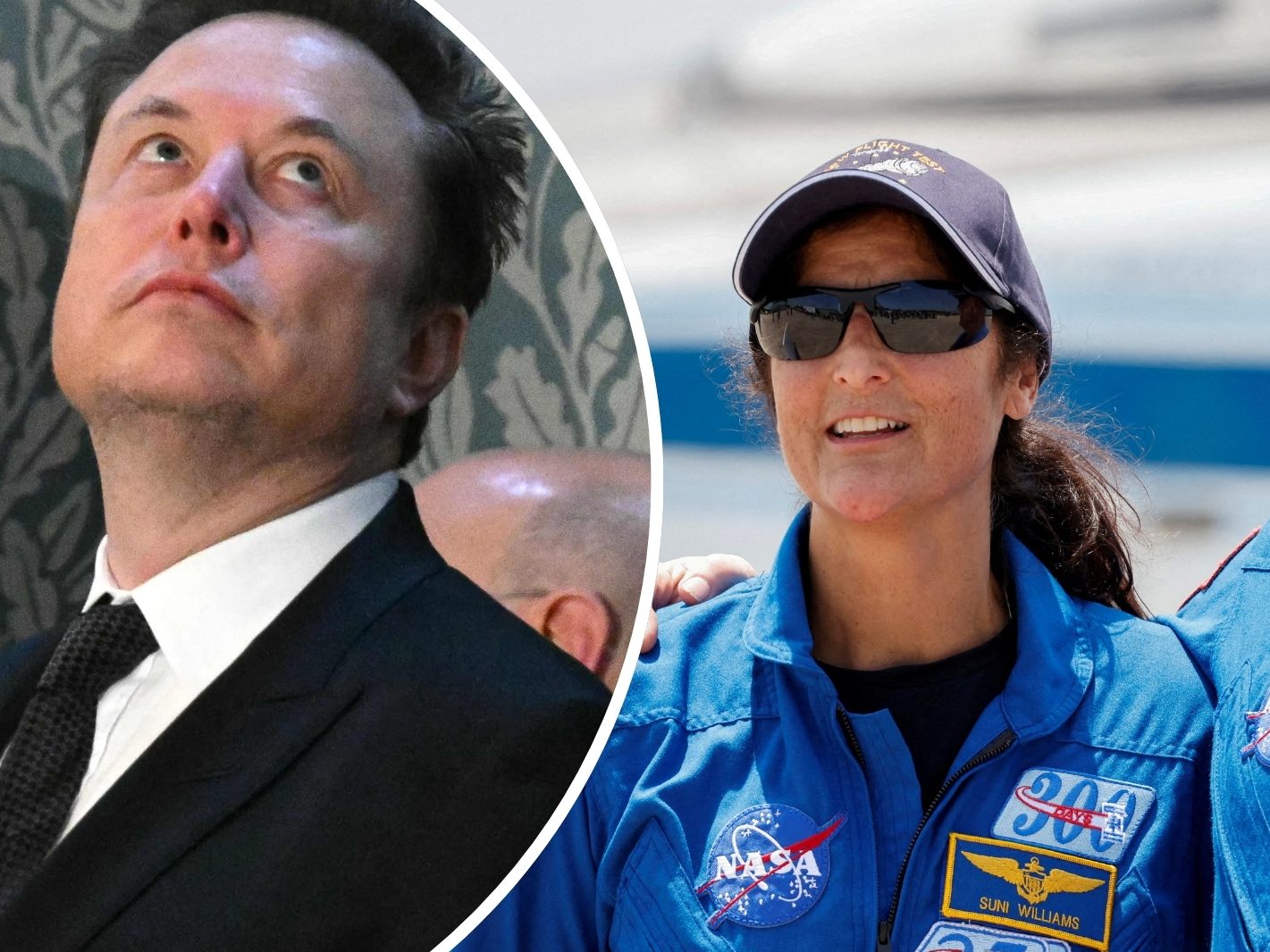 Suni Williams und Butch Wilmore (rechte Seite) werden wohl noch länger auf der ISS bleiben. Suni Williams und Butch Wilmore (rechte Seite) werden wohl noch länger auf der ISS bleiben.