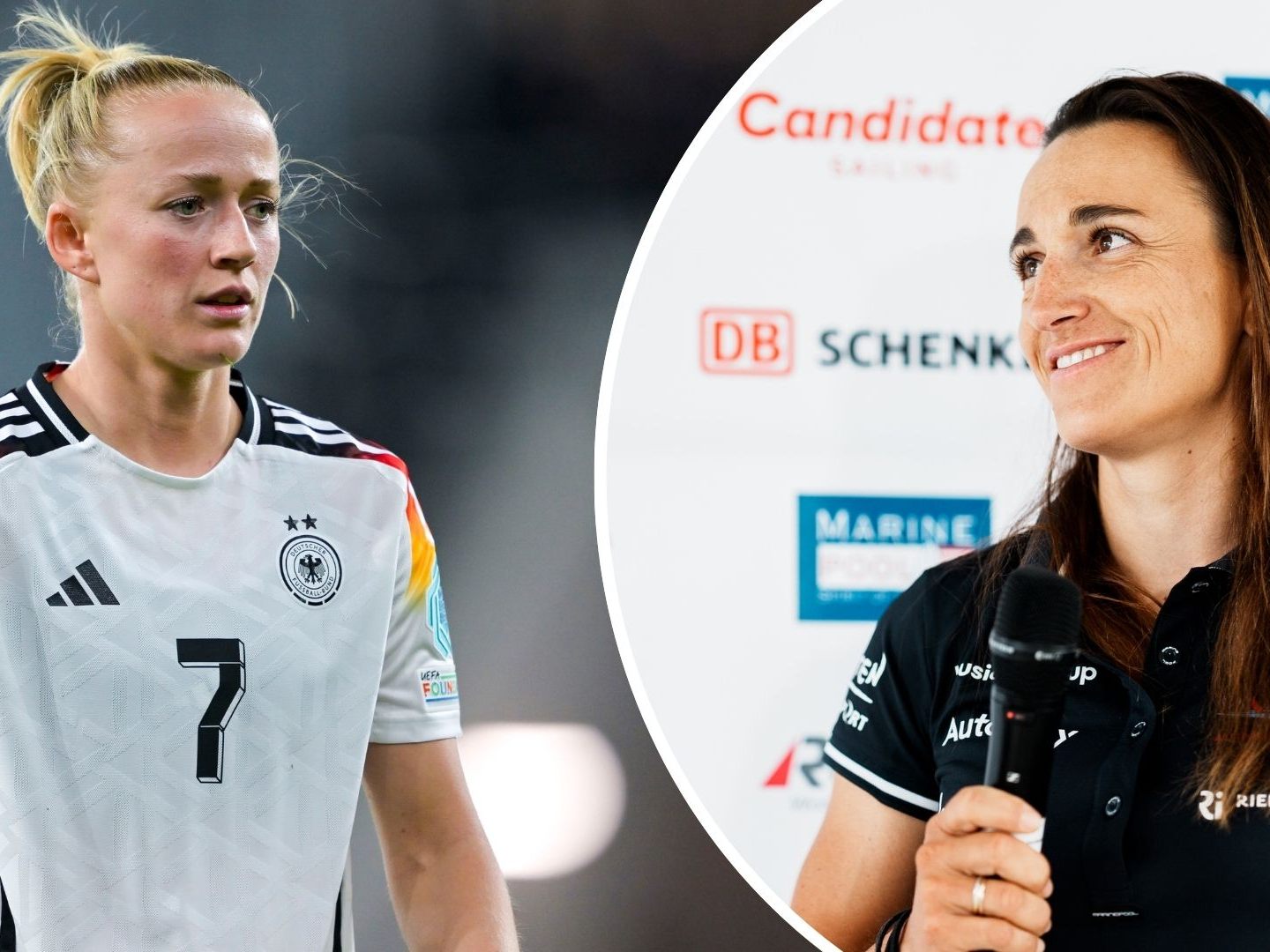 Fußball-Nationalspielerin Lea Schüller vom FC Bayern und die österreichische Seglerin Lara Vadlau galten vor den Sommerspielen als Traumpaar.