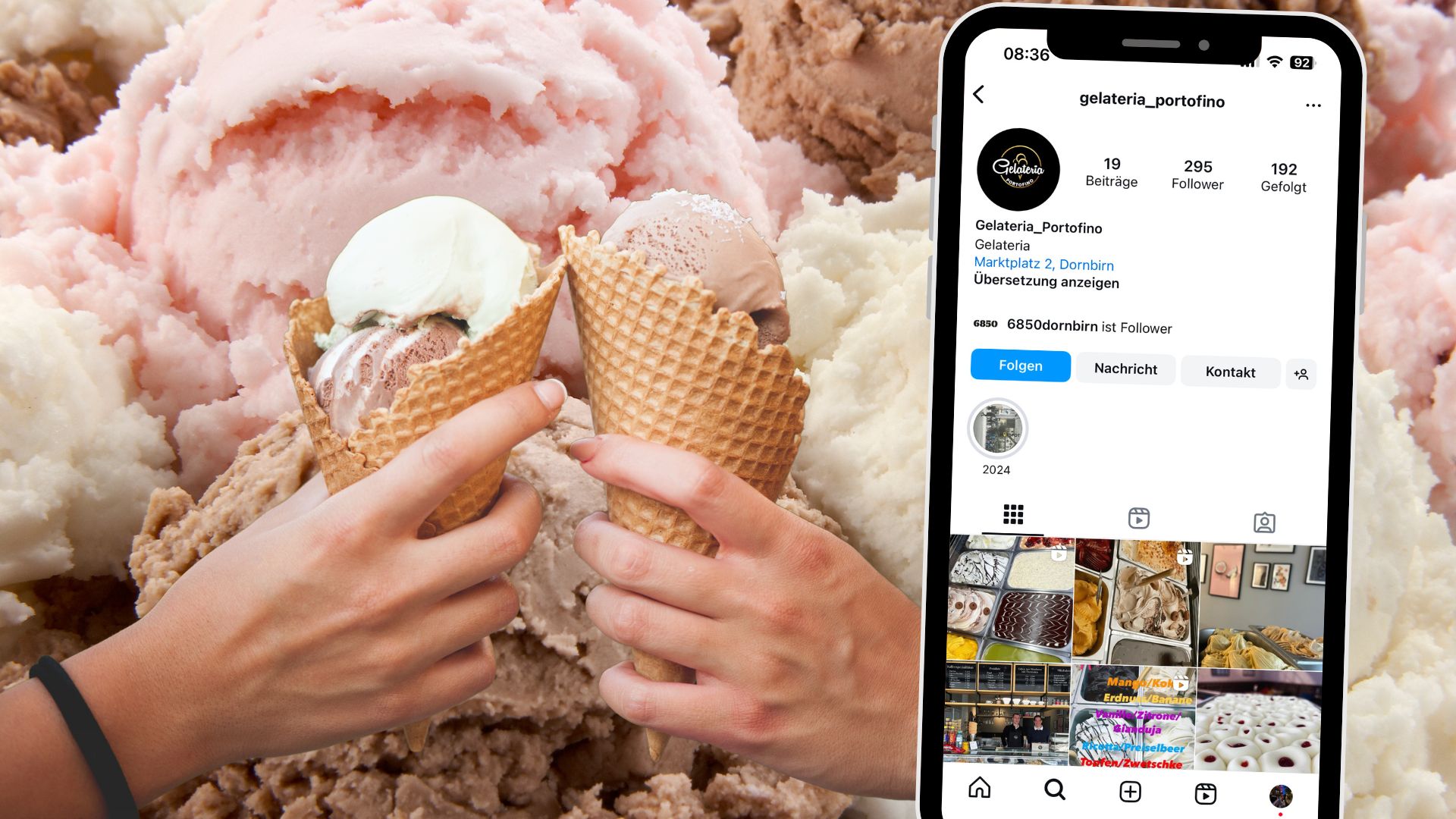 Die Gelateria Portofino in Dornbirn ist ein wahres Paradies für Eisliebhaber. 