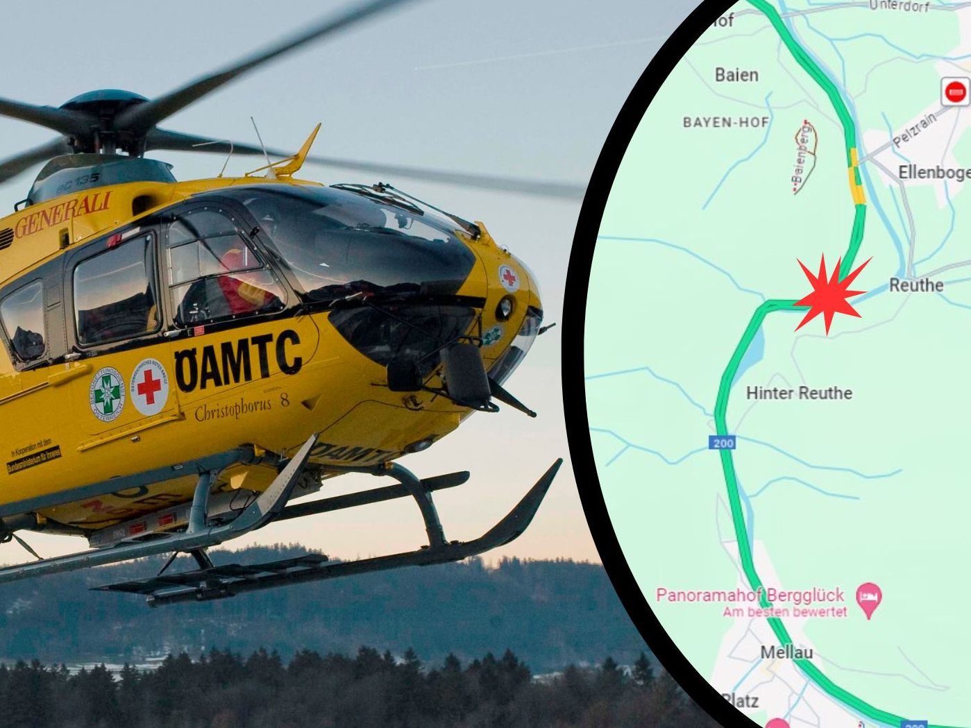 Eine 48-Jährige wurde bei einem Unfall in Reuthe schwer verletzt.