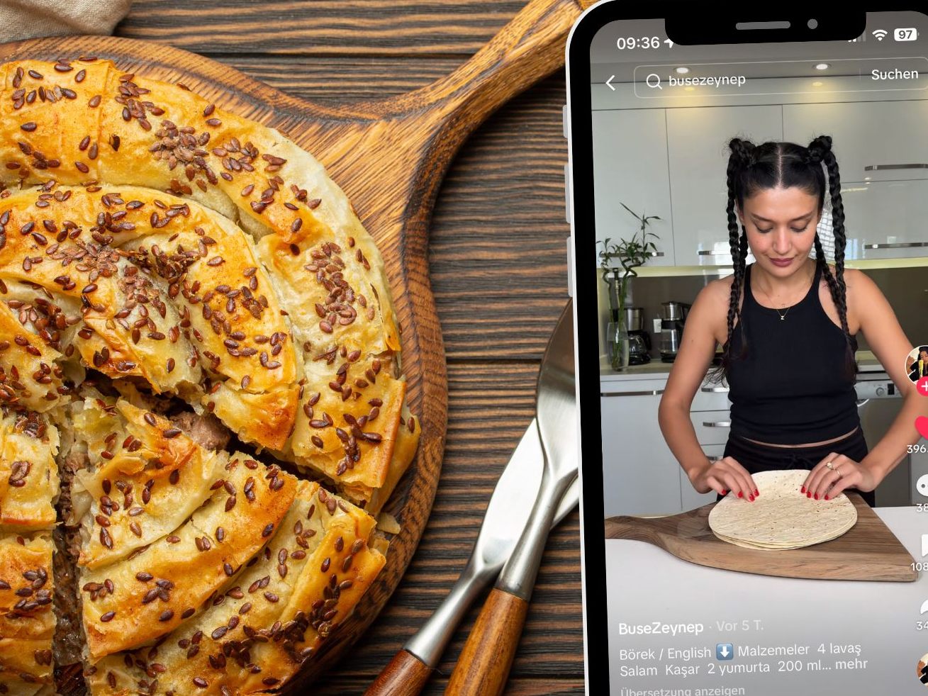 Für dieses schnelle und einfache Börek-Rezept benötigst du: 4 Tortillas.