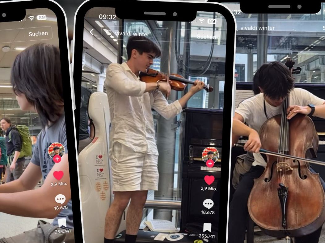Drei talentierte Musiker verwandelten ein gewöhnliches Einkaufszentrum in eine Bühne der musikalischen Magie. Drei talentierte Musiker verwandelten ein gewöhnliches Einkaufszentrum in eine Bühne der musikalischen Magie.