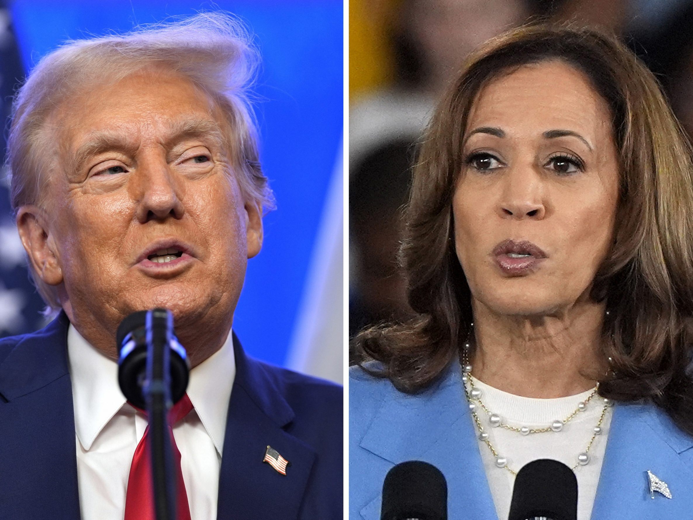 Kamala Harris kritisierte die Aussagen von Ex-Präsident Donald Trump scharf. Kamala Harris kritisierte die Aussagen von Ex-Präsident Donald Trump scharf.