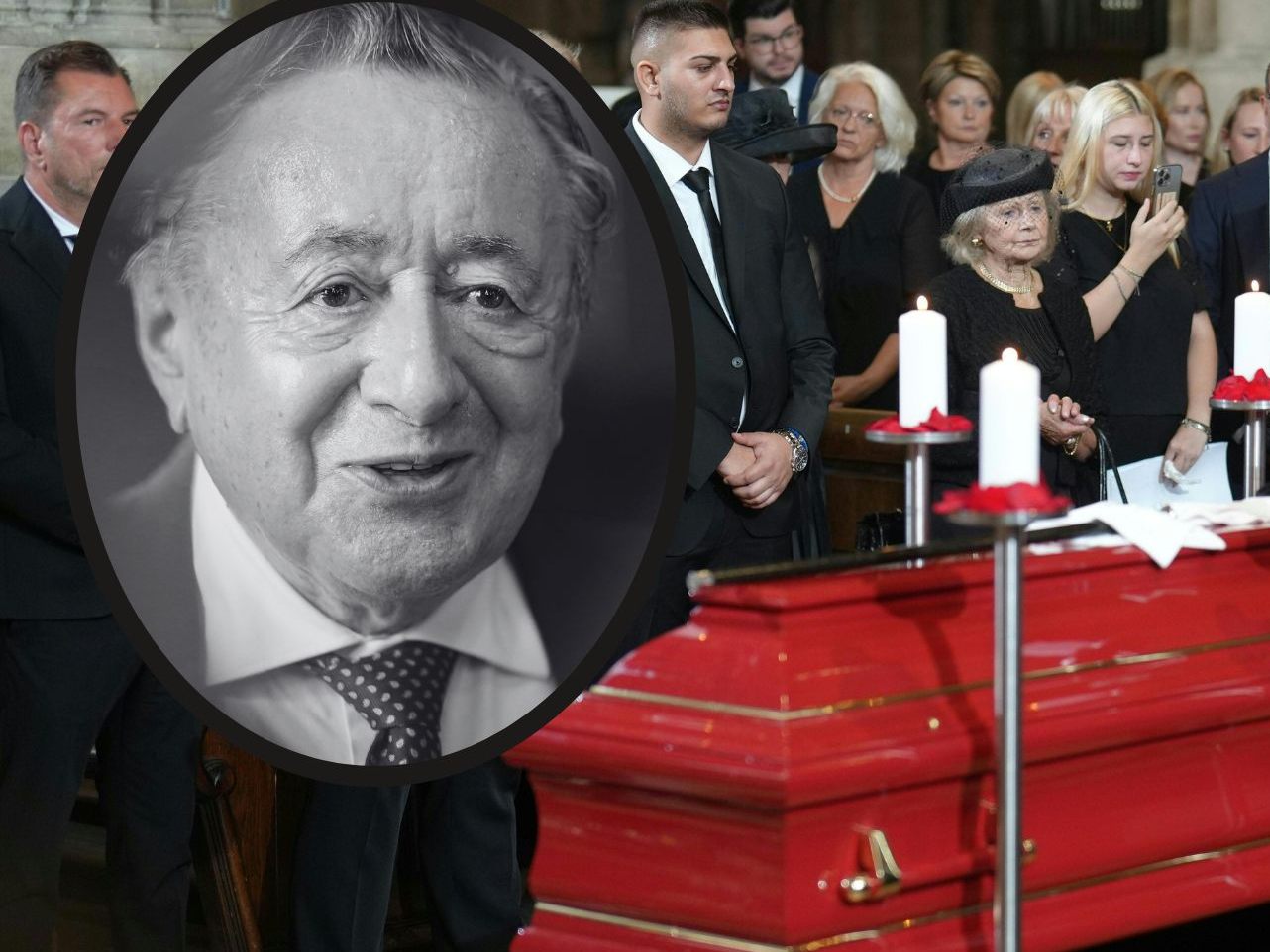 Tochter Jacqueline in Begleitung ihrer Mutter - Letzte Ehefrau Simone kam 20 Minuten nach Beginn