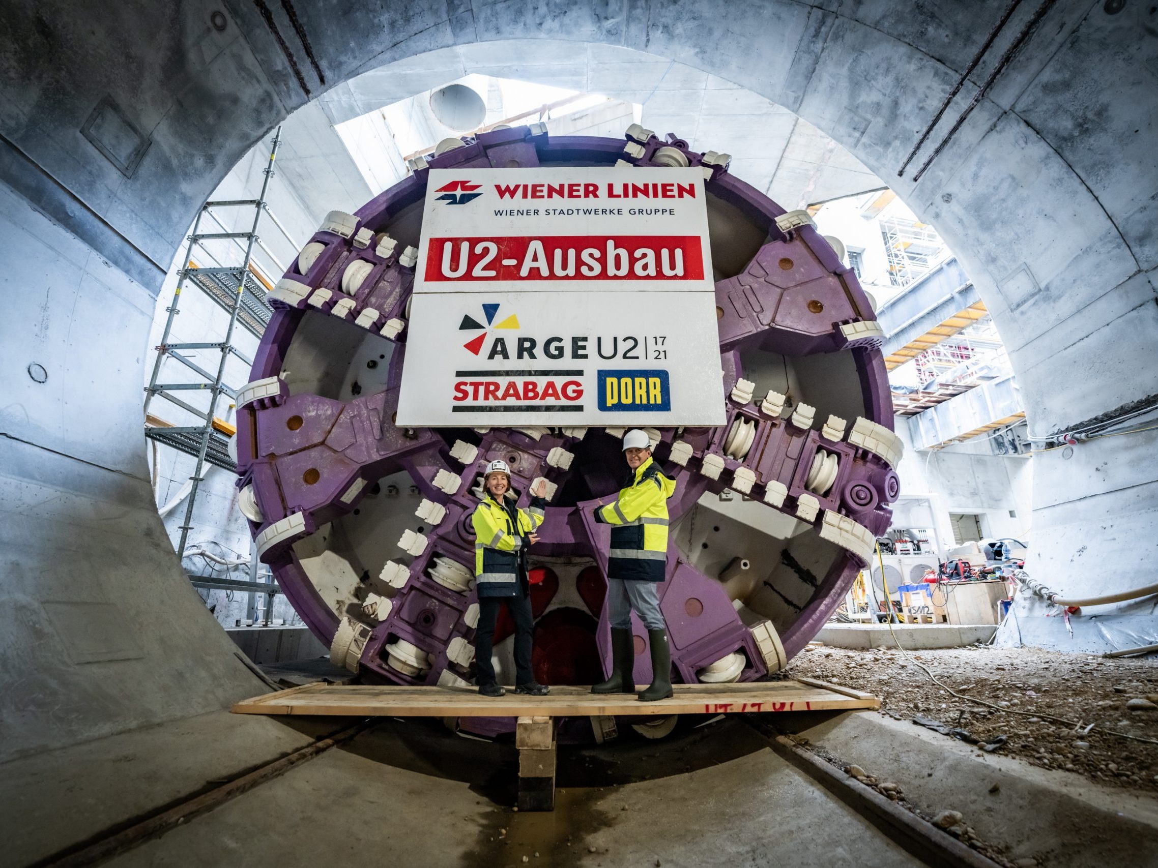Die Tunnelvortriebsmaschine für die Wiener U2-Verlängerung darf sich über einen Namen freuen. Die Tunnelvortriebsmaschine für die Wiener U2-Verlängerung darf sich über einen Namen freuen.