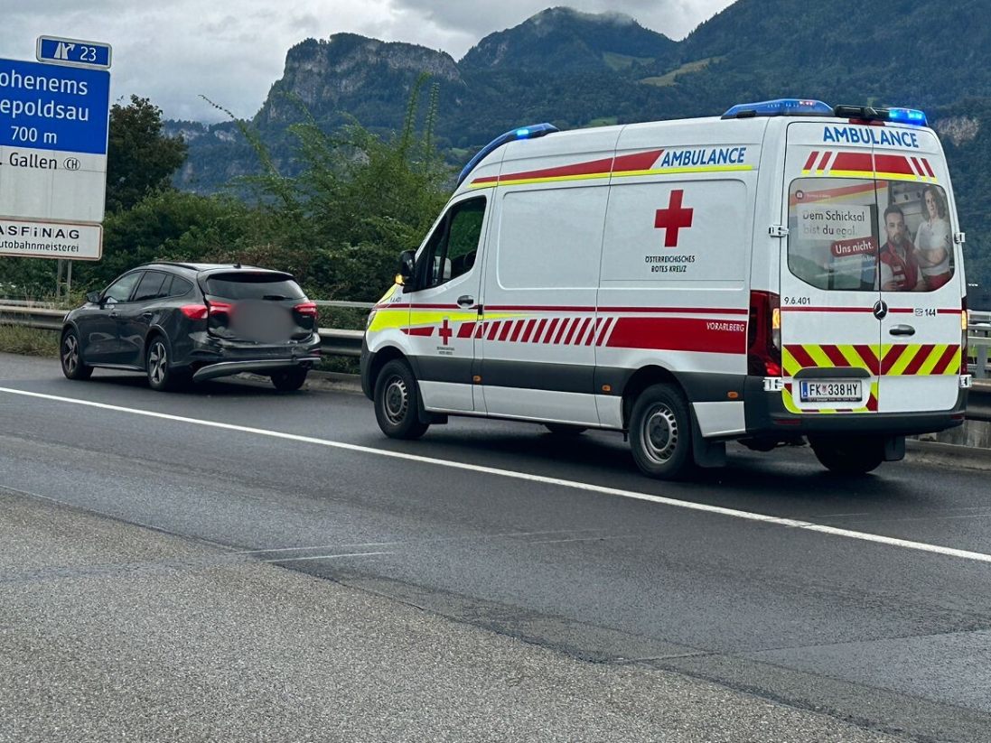 Unfall auf der A14.