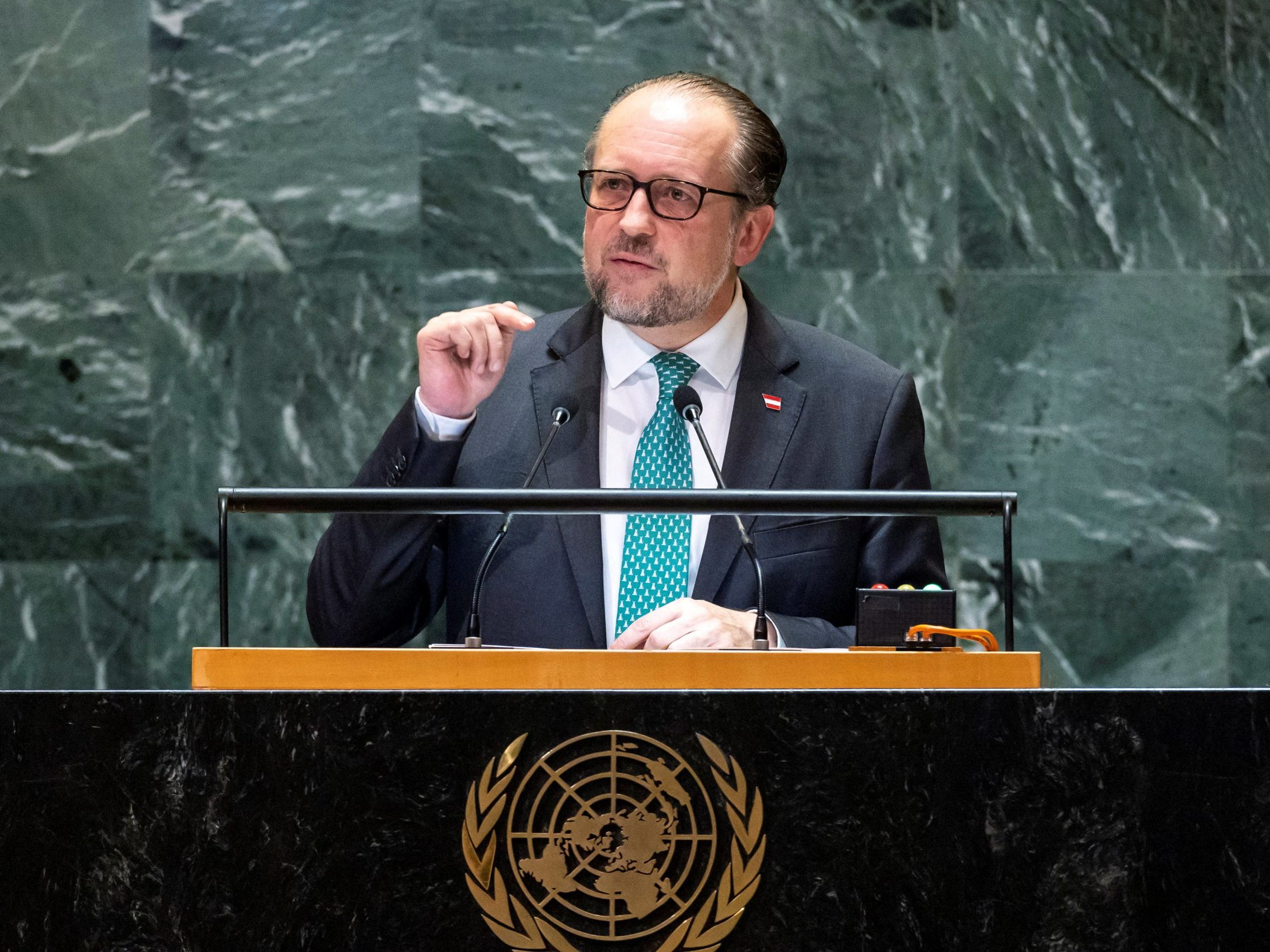 Schallenberg ergriff vor der UN-Vollversammlung das Wort.
