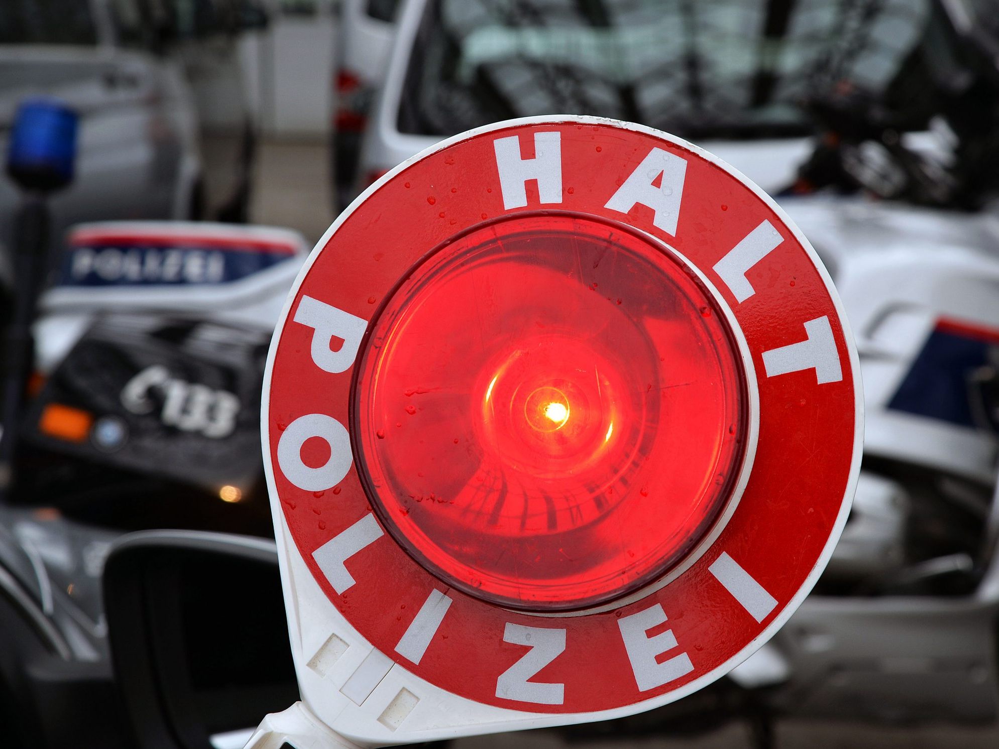 Verkehrsanhaltung in Wien-Favoriten.