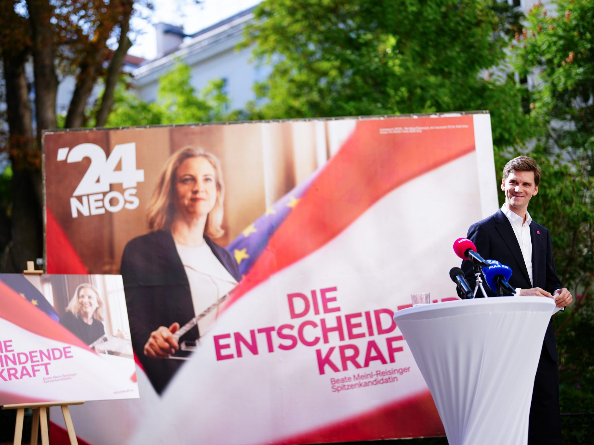 Präsentation der zweiten Plakatwelle der NEOS. Präsentation der zweiten Plakatwelle der NEOS.